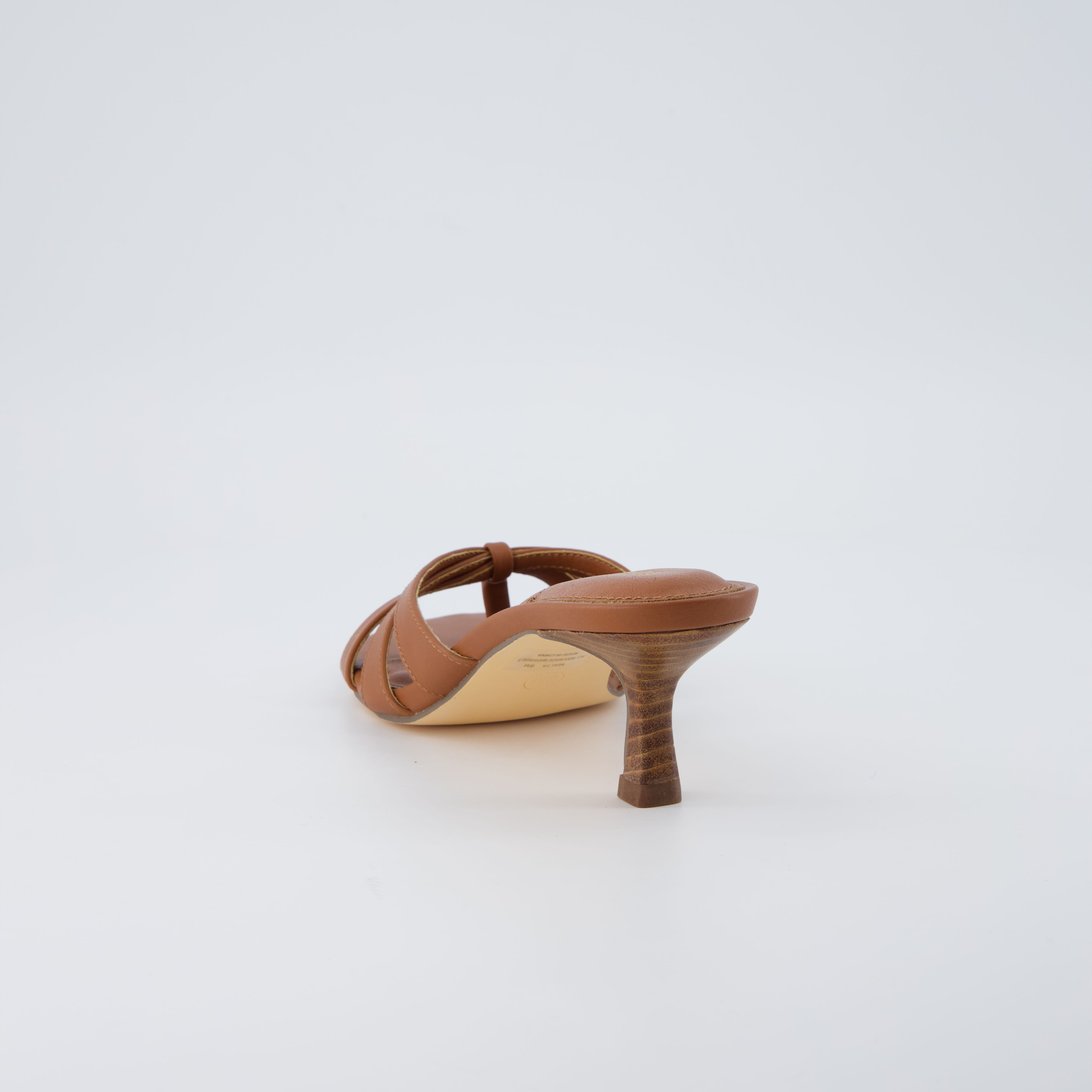 Malta Kitten Heel Sandals Whiskey Smooth