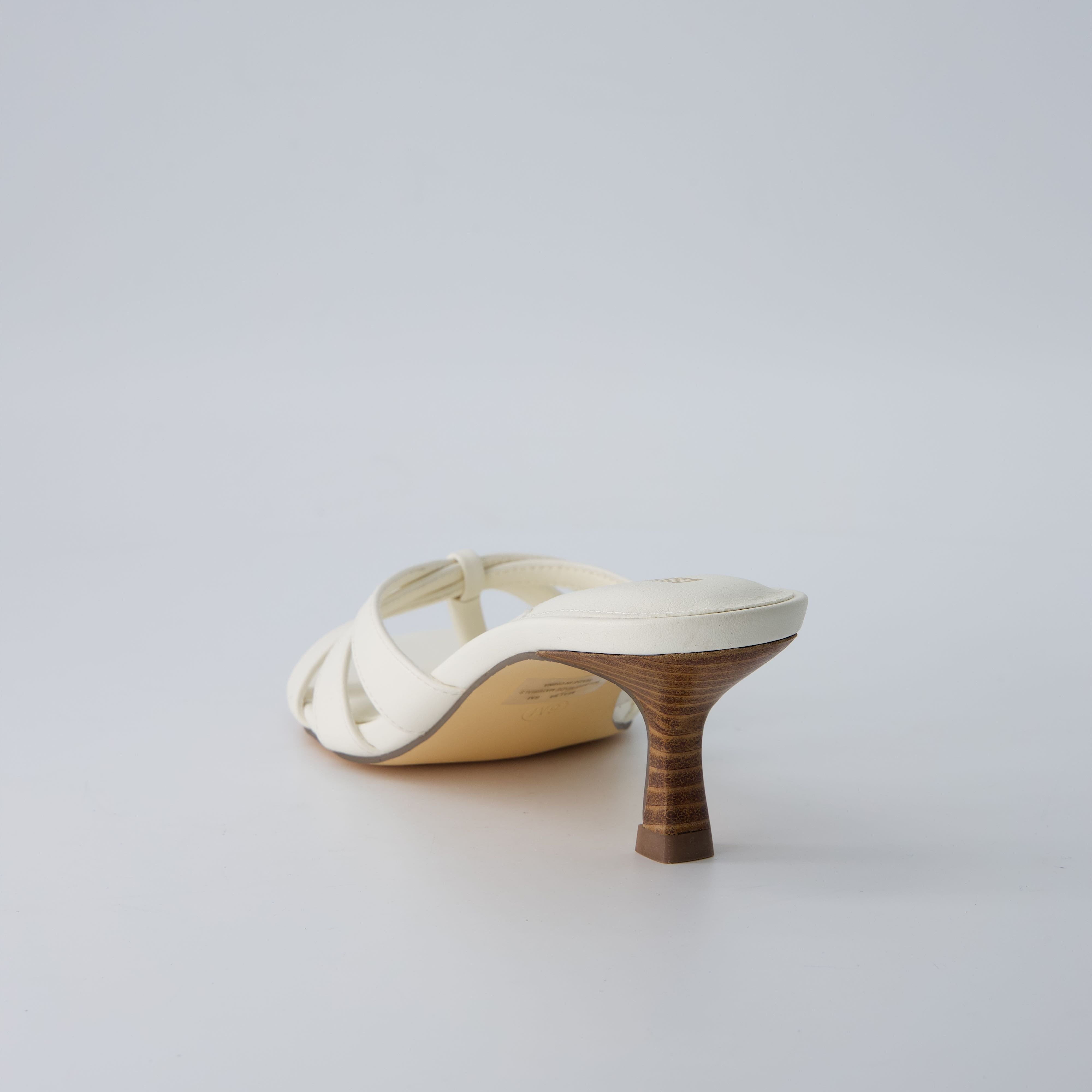 Malta Kitten Heel Sandals Ivory Smooth