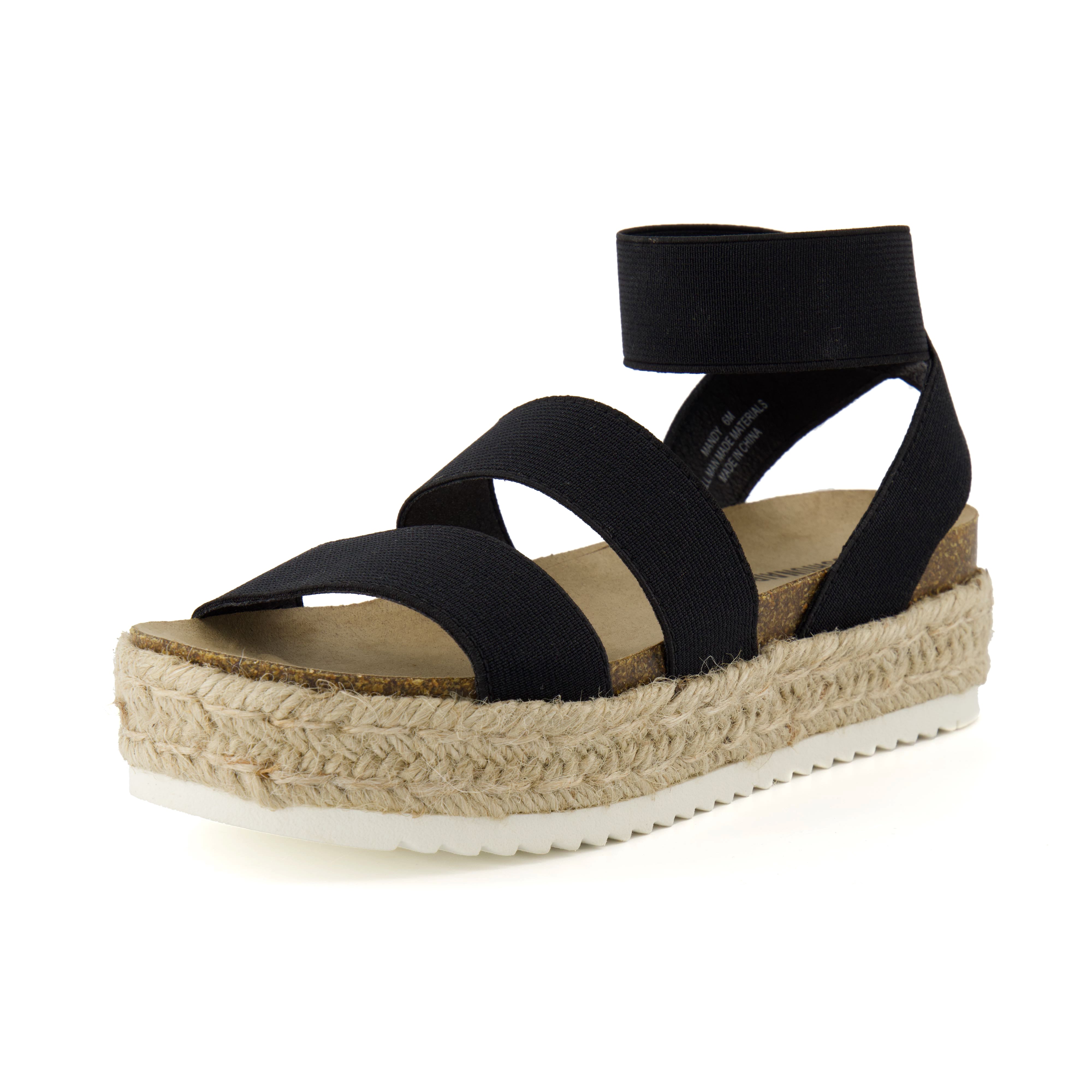 Mandy Stretch Platform Sandal Black