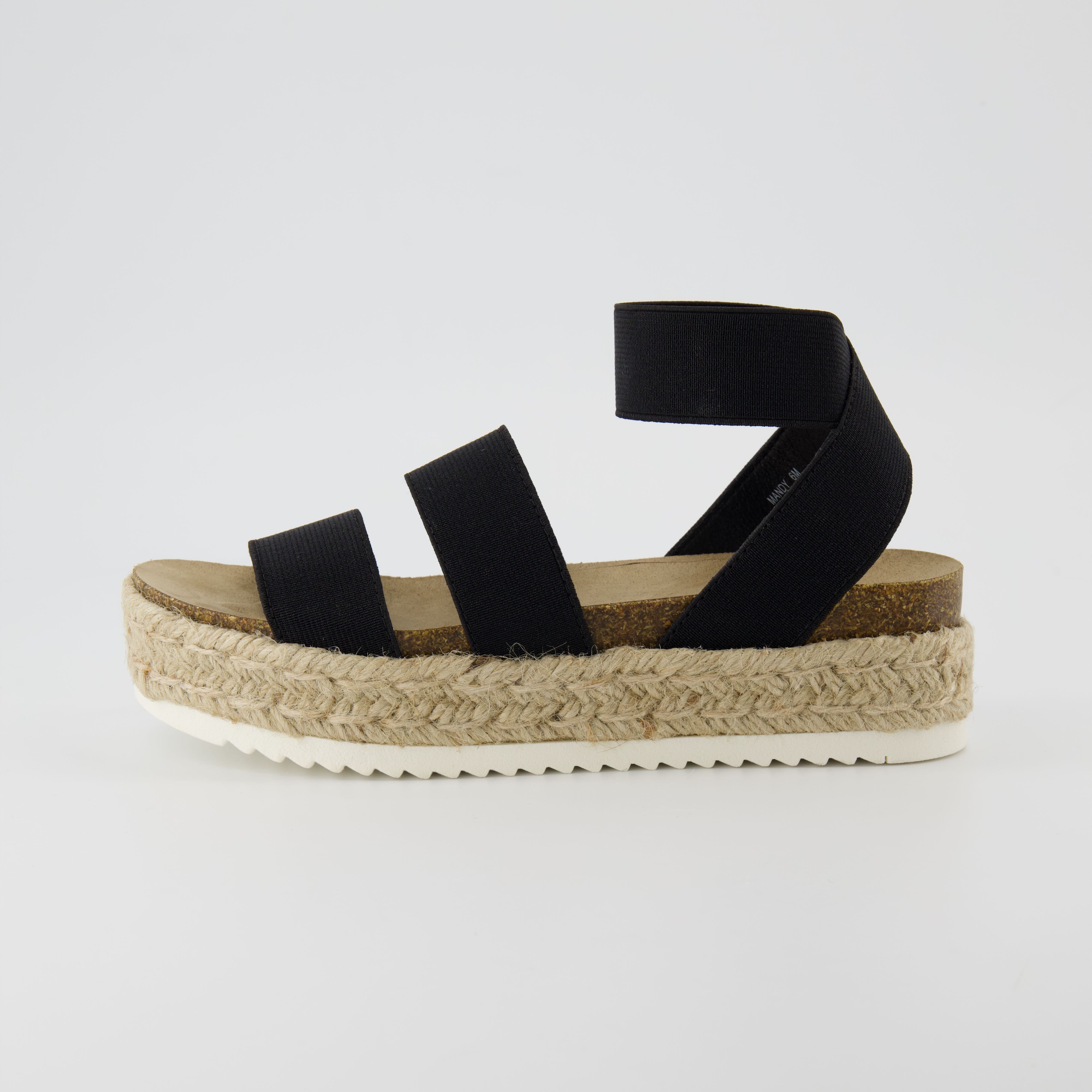 Mandy Stretch Platform Sandal Black