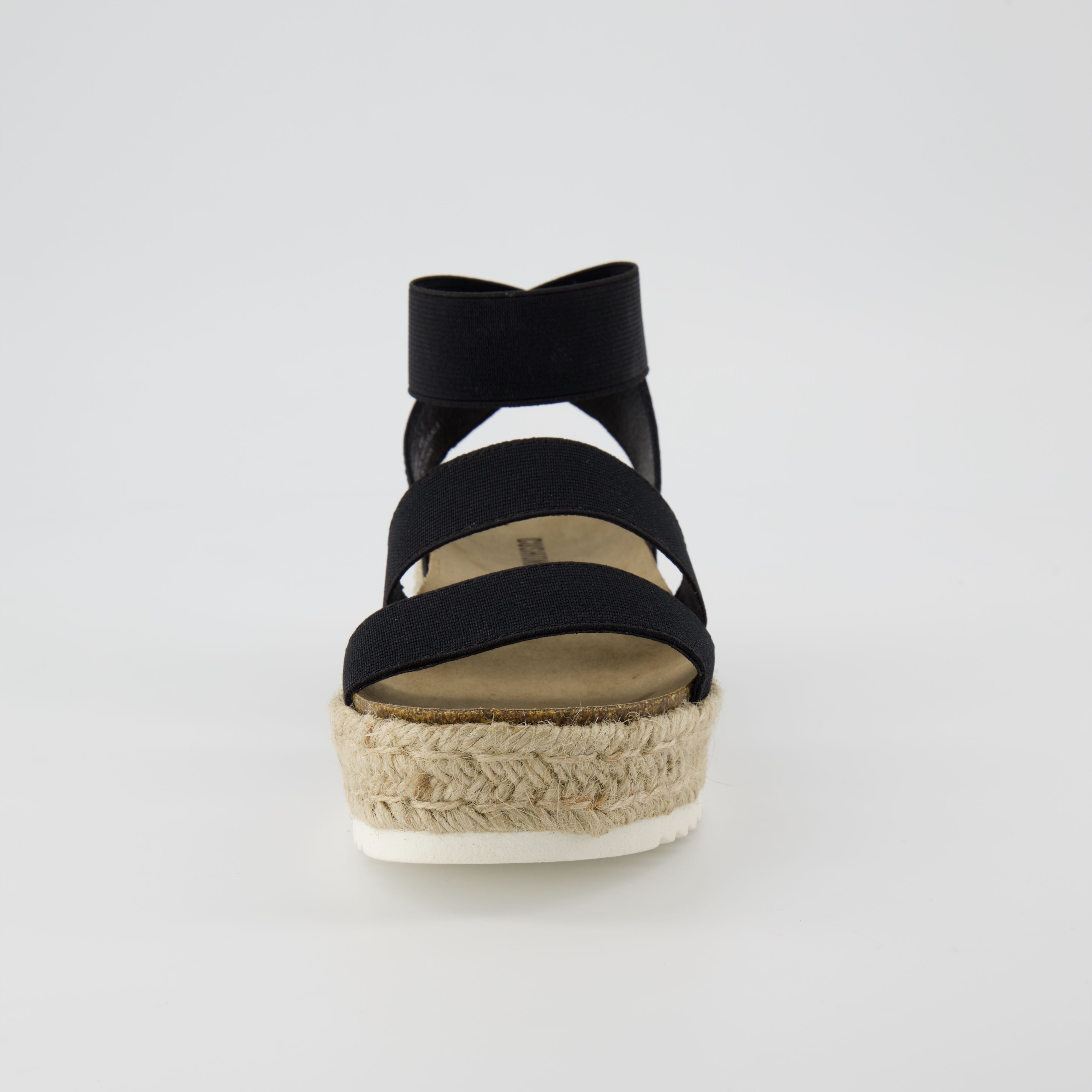 Mandy Stretch Platform Sandal Black