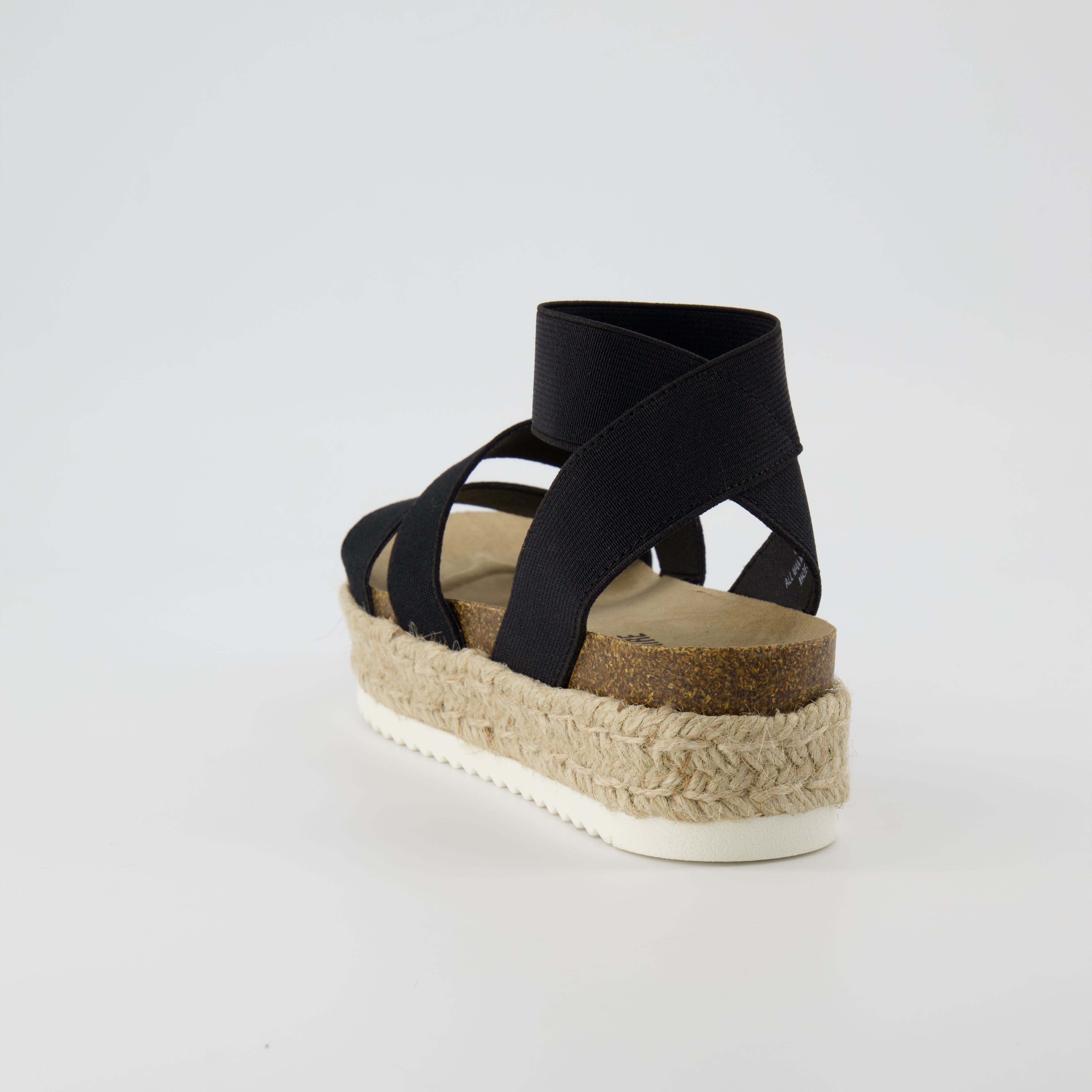 Mandy Stretch Platform Sandal Black