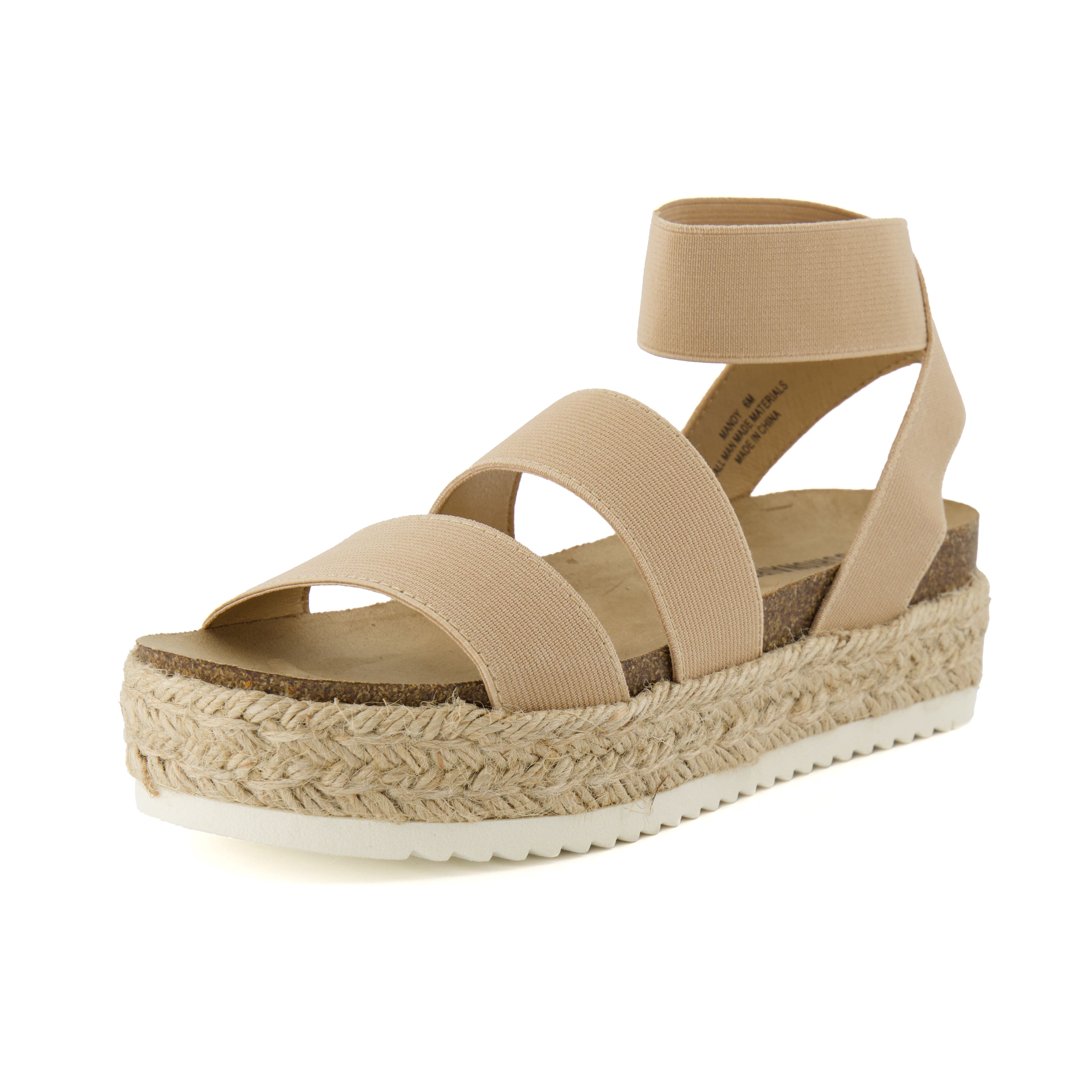 Mandy Stretch Platform Sandal Nude