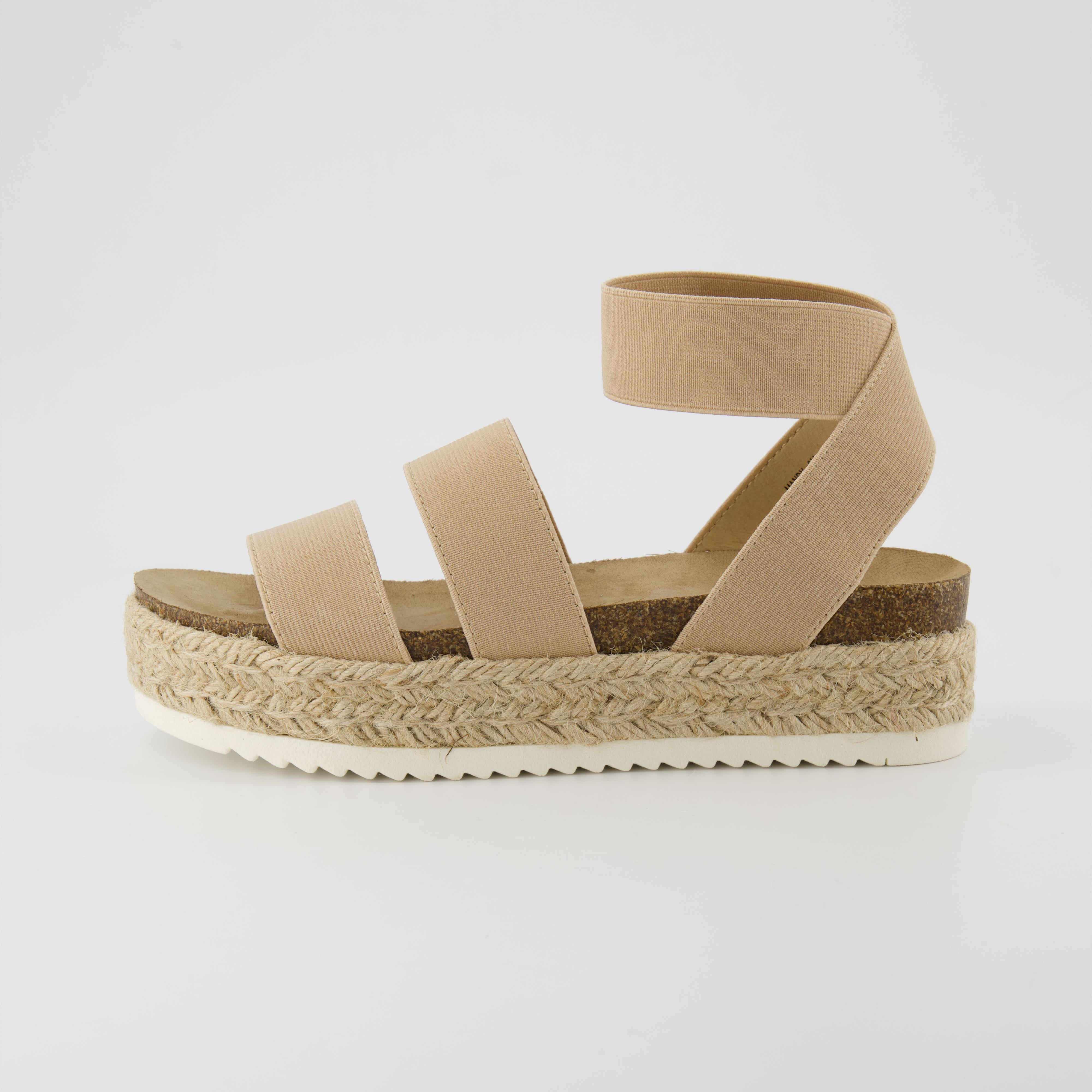 Mandy Stretch Platform Sandal Nude