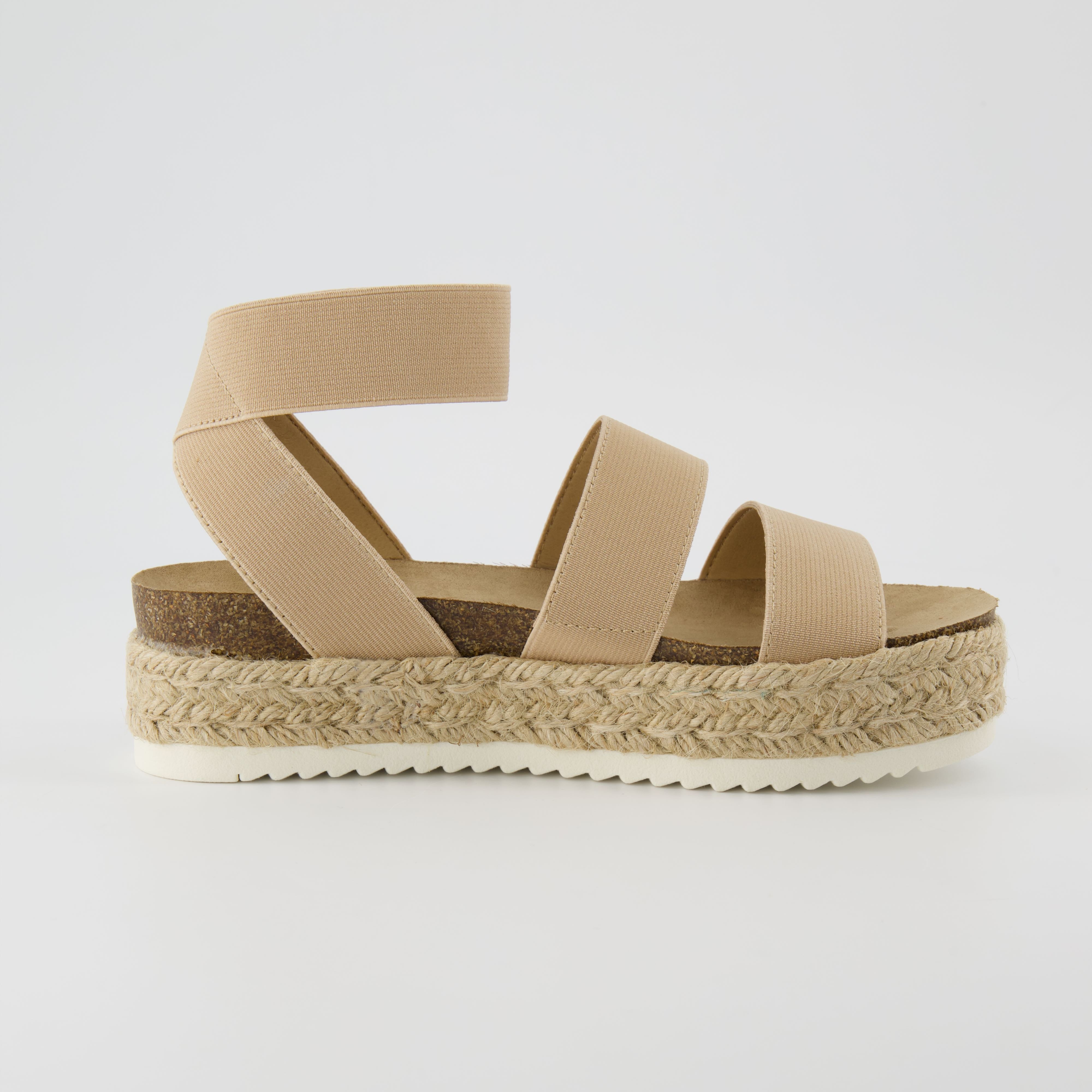 Mandy Stretch Platform Sandal Nude