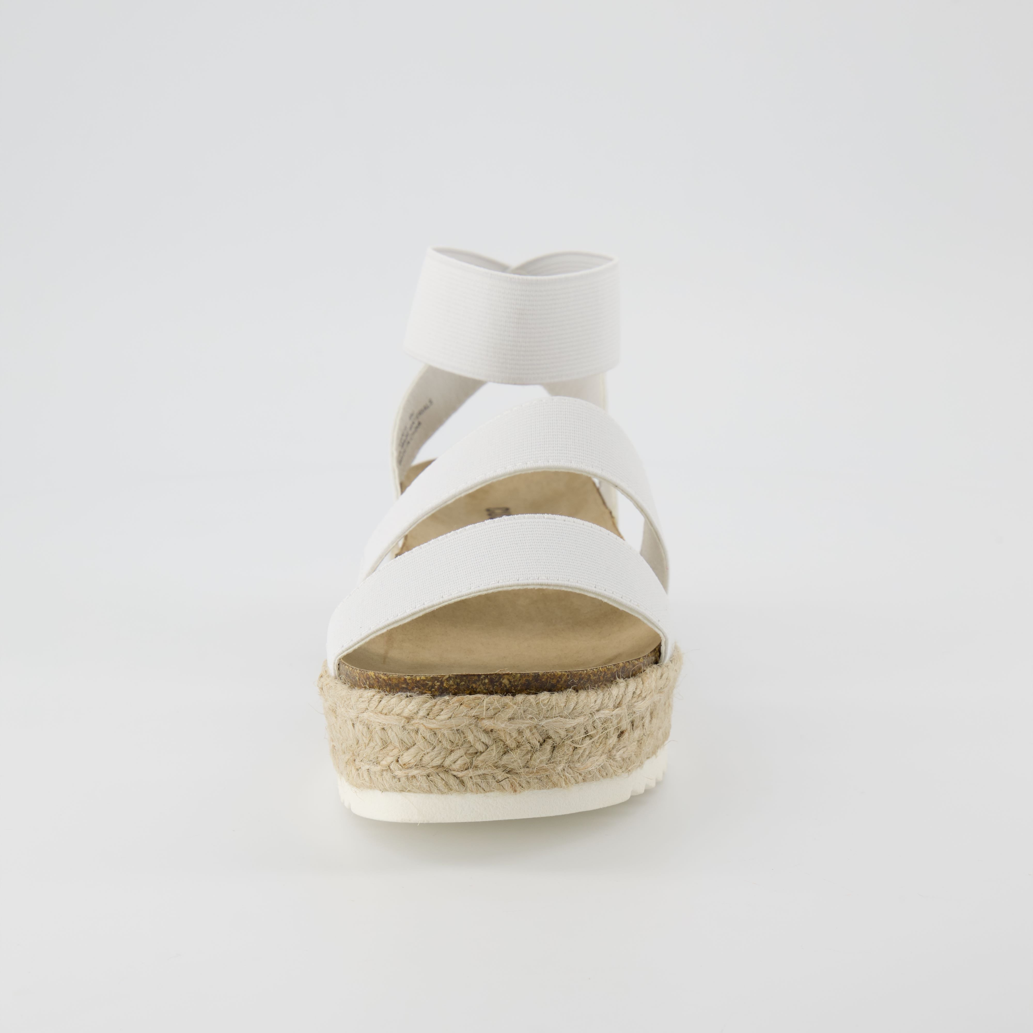 Mandy Stretch Platform Sandal White