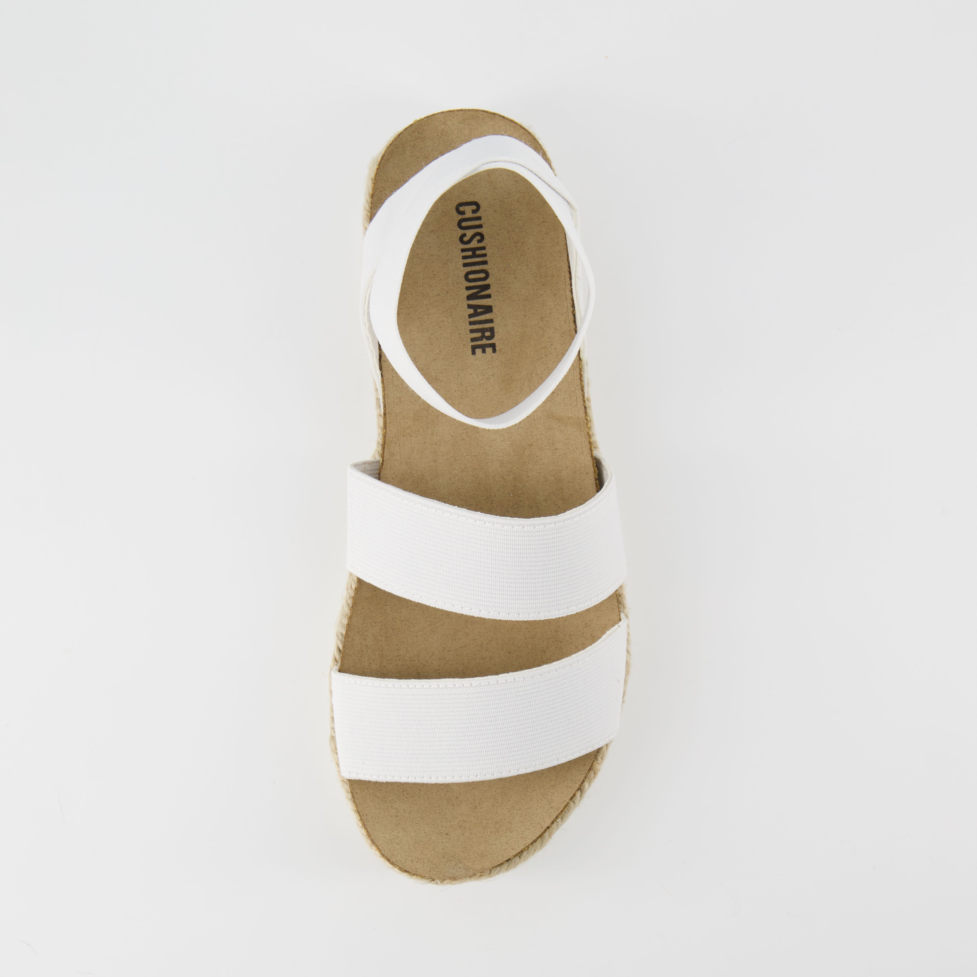 Mandy Stretch Platform Sandal White