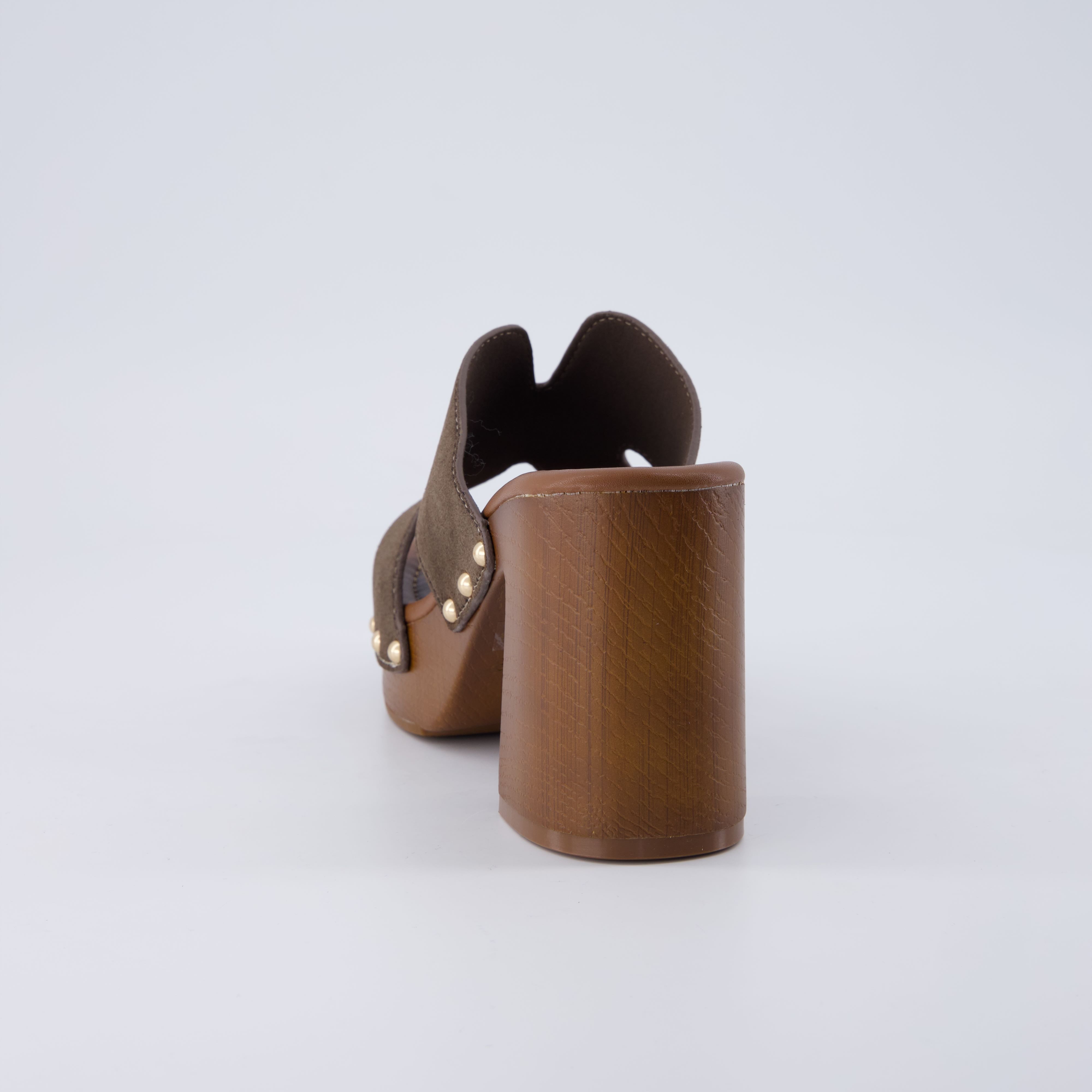 Markie Chunky Block Heel Sandals Chocolate Medium