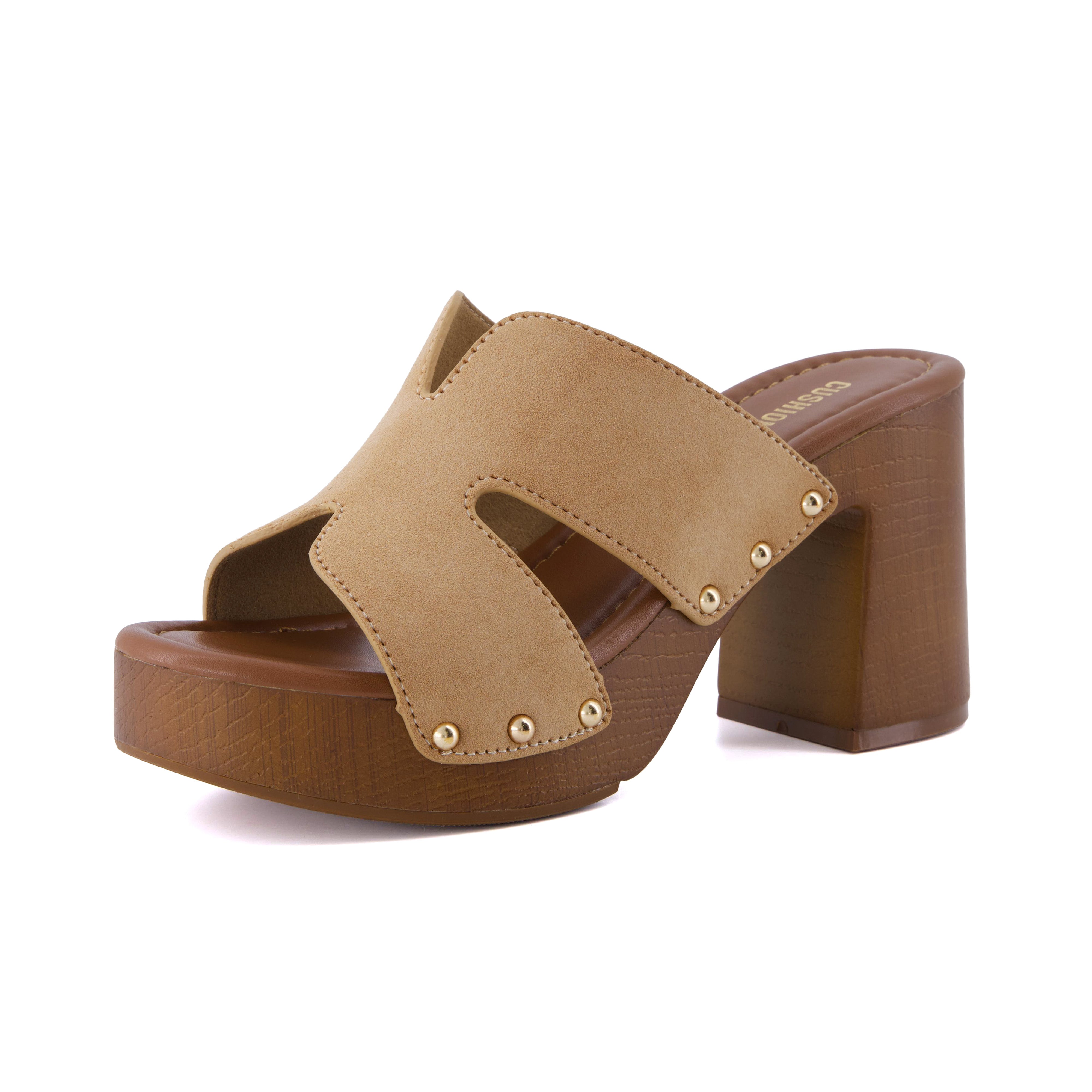Markie Chunky Block Heel Sandals Tan Medium