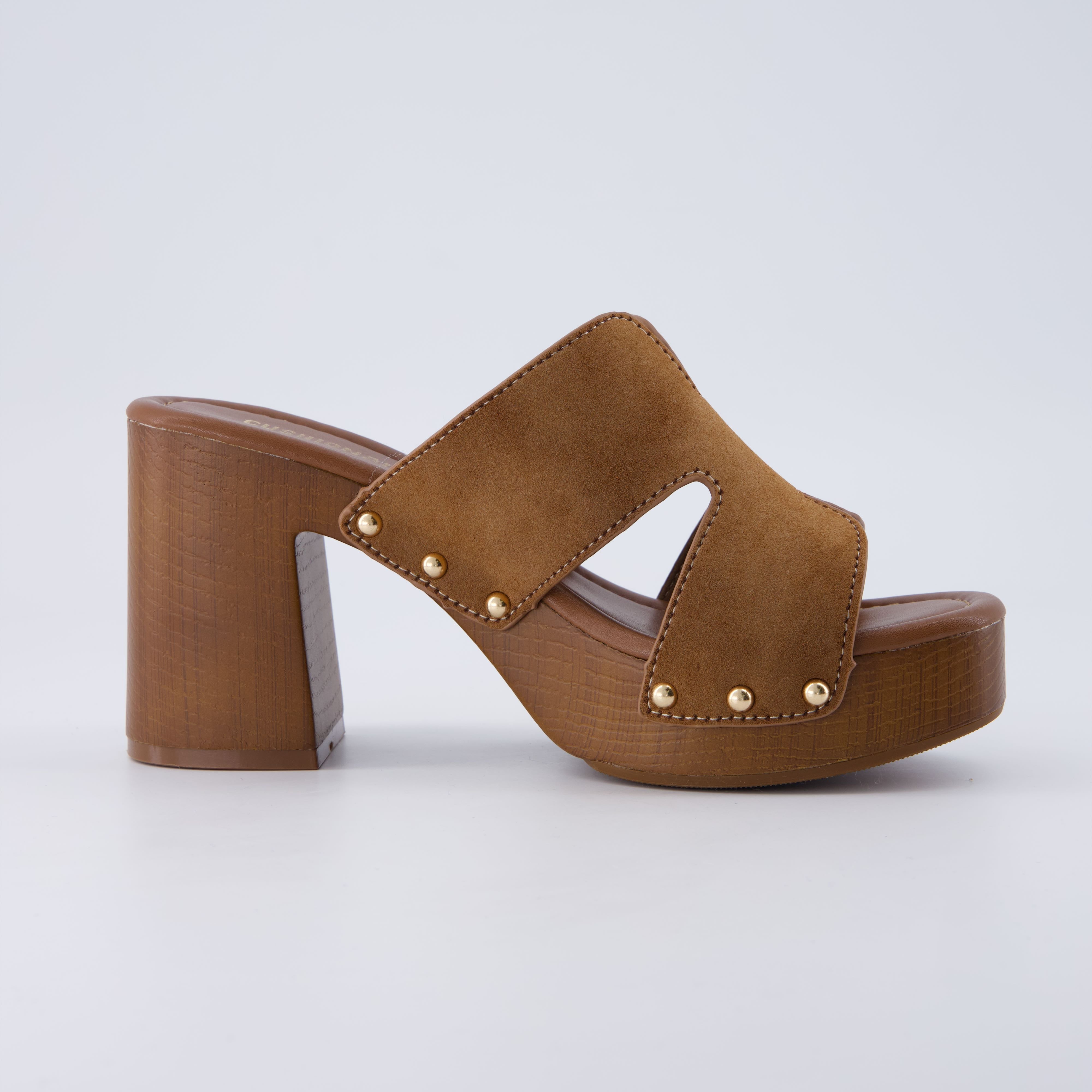 Markie Chunky Block Heel Sandals Whiskey Medium