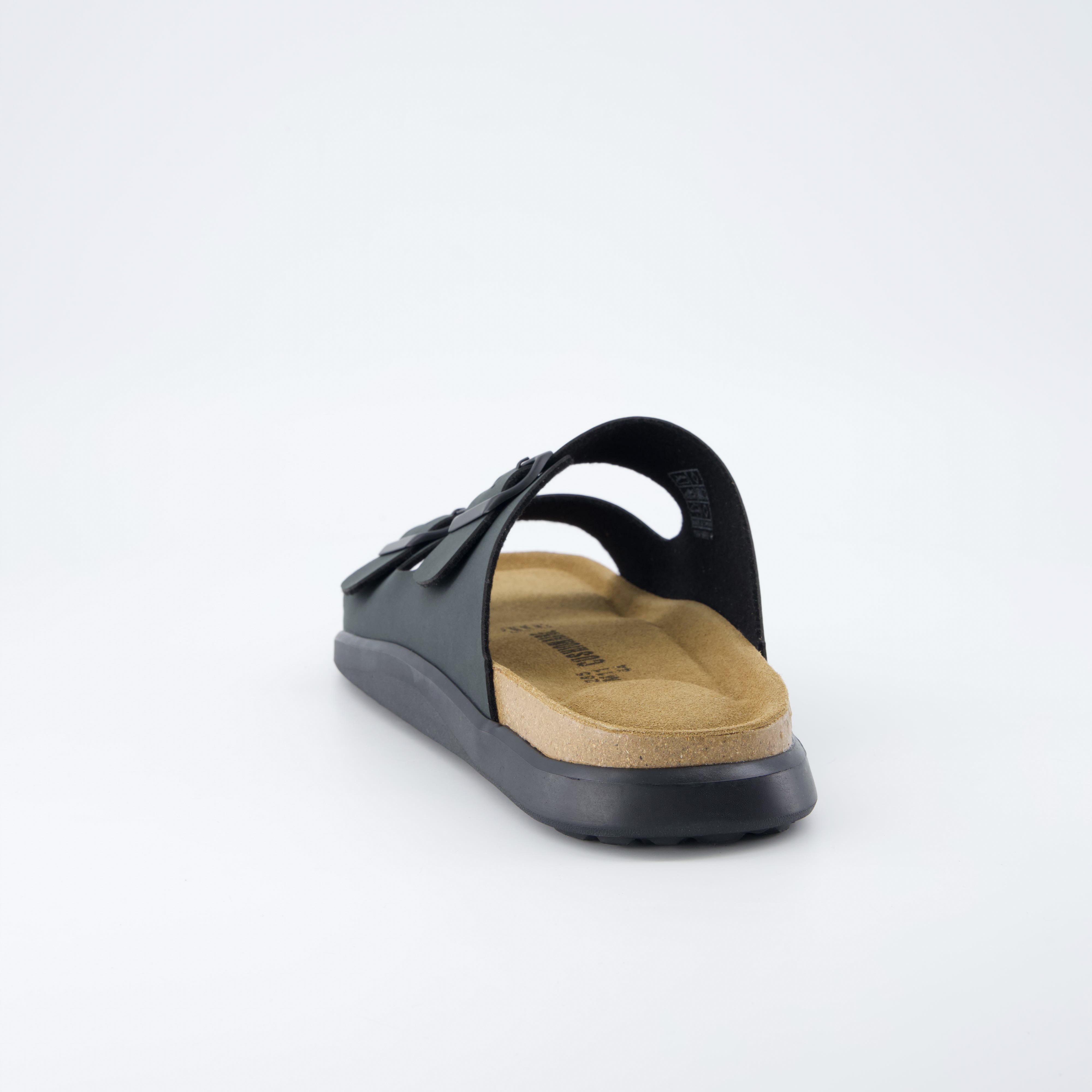 Mars Double Buckle Sandals Black Nubuck Medium