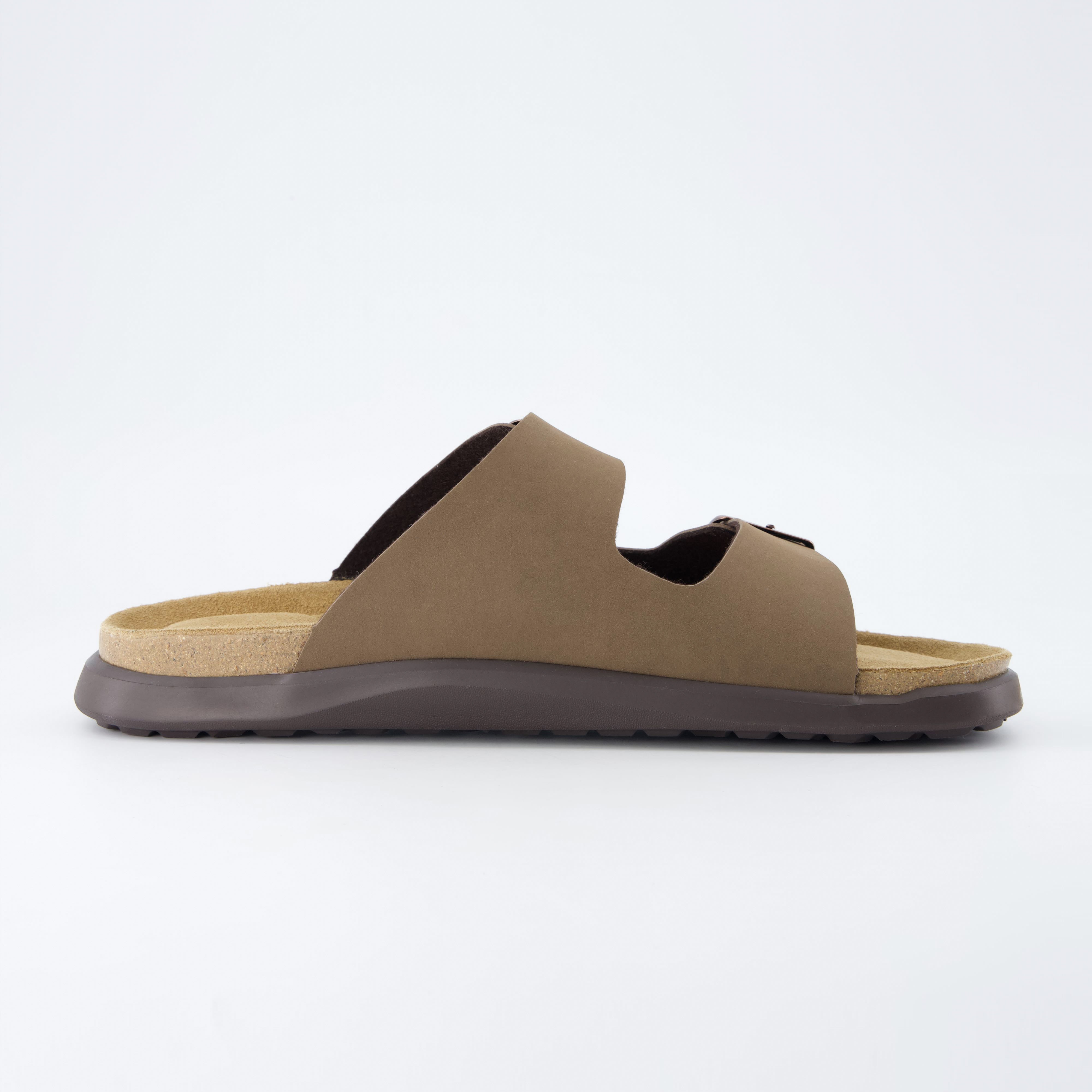 Mars Double Buckle Sandals Brown Nubuck Medium