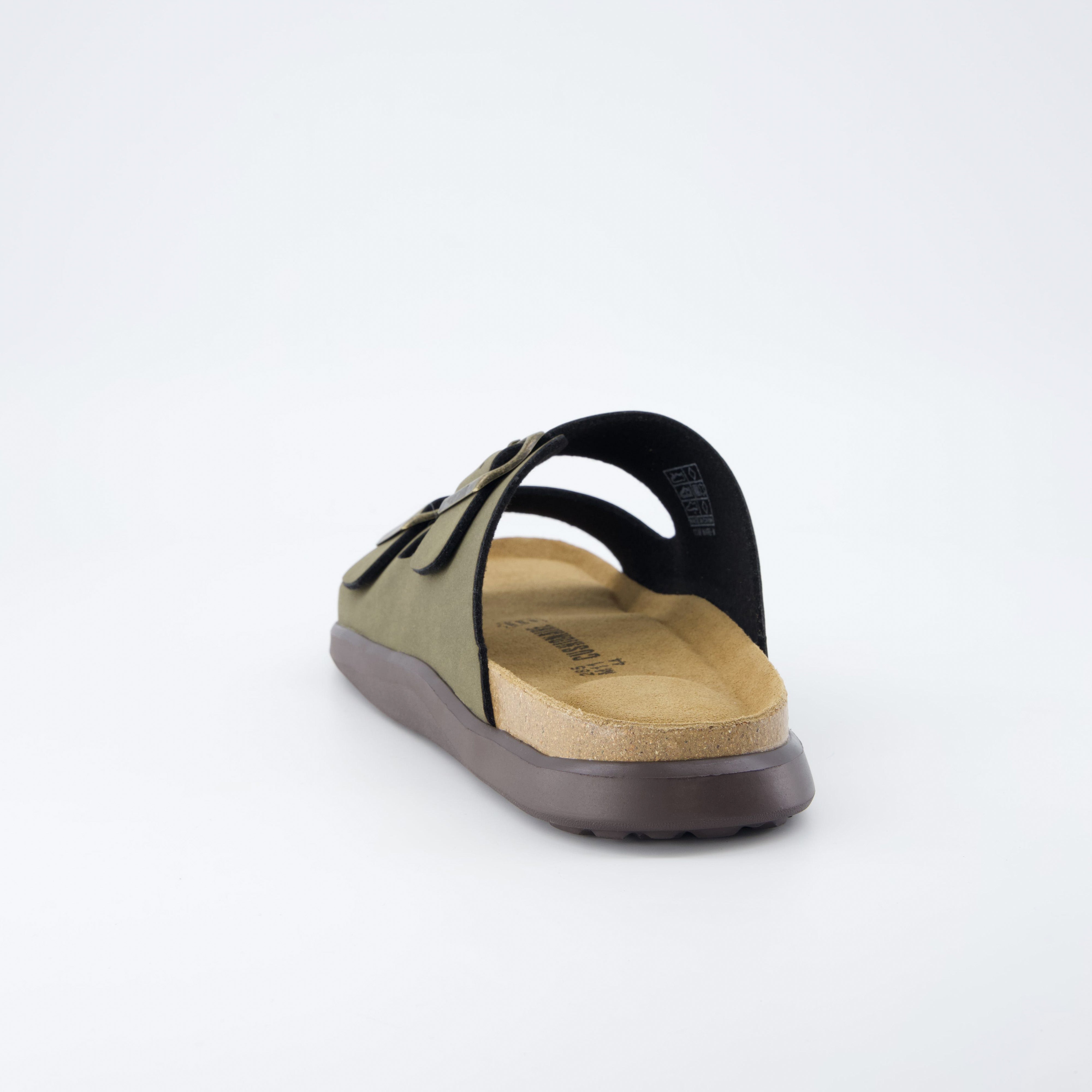 Mars Double Buckle Sandals Green Nubuck Medium