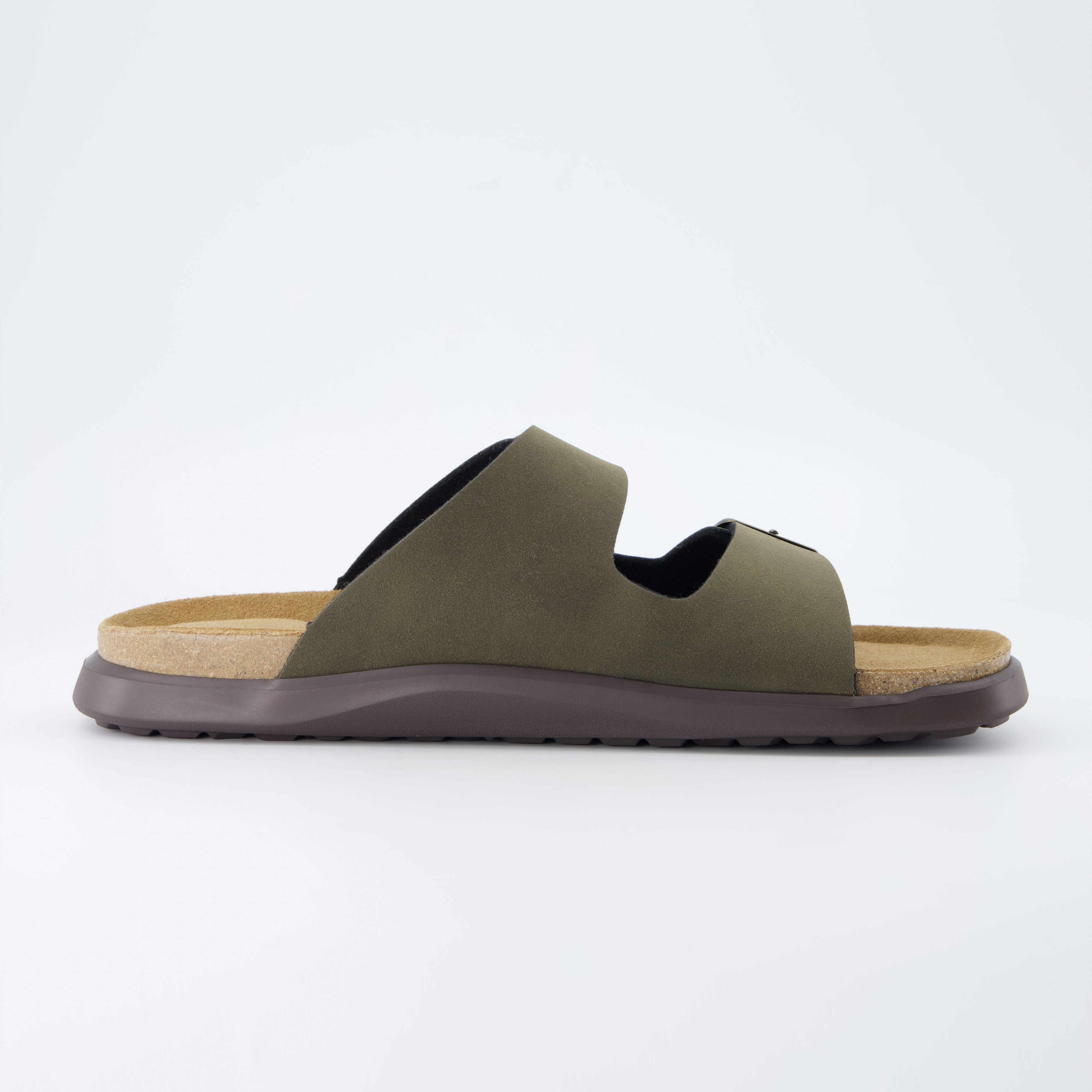 Mars Double Buckle Sandals Green Nubuck Medium