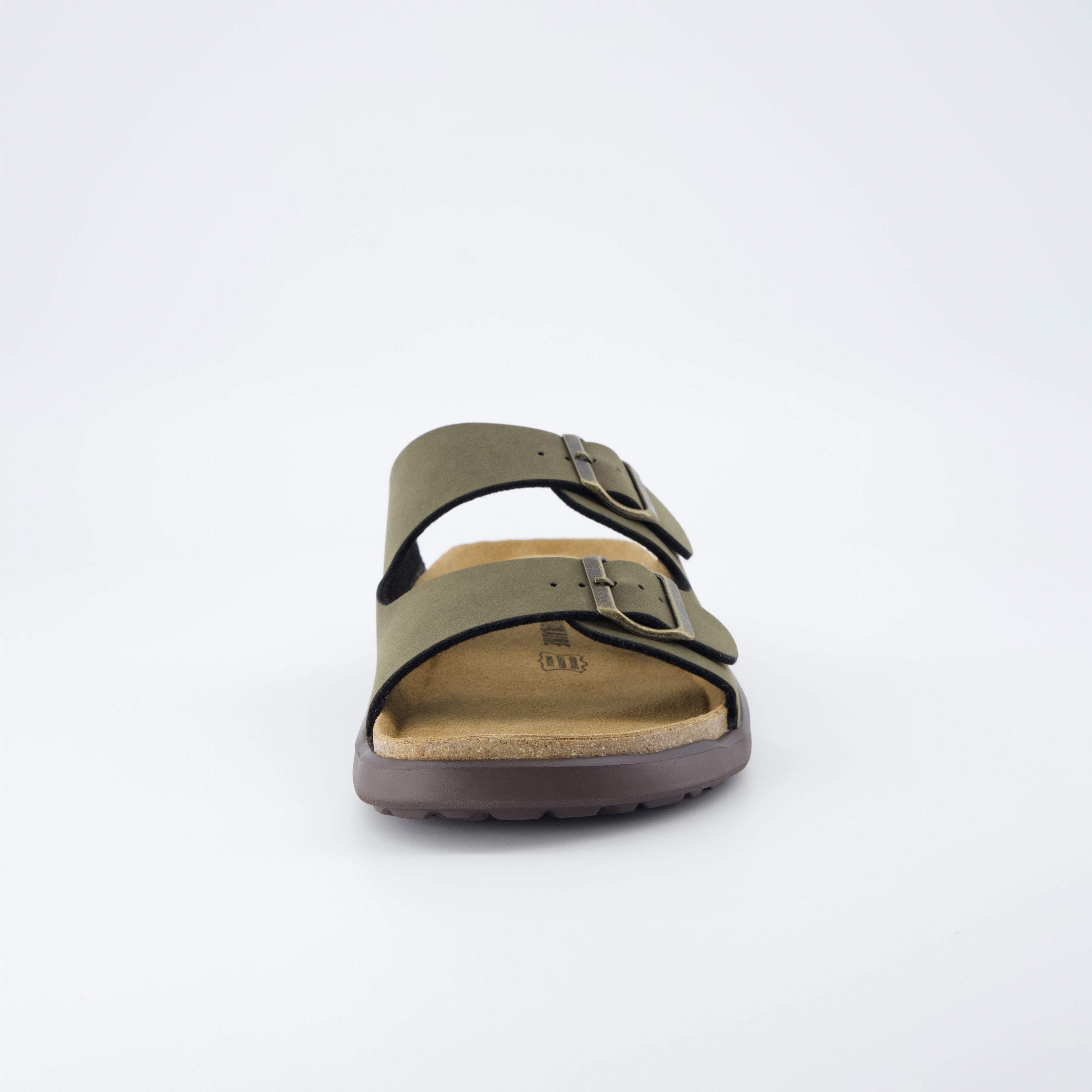Mars Double Buckle Sandals Green Nubuck Medium