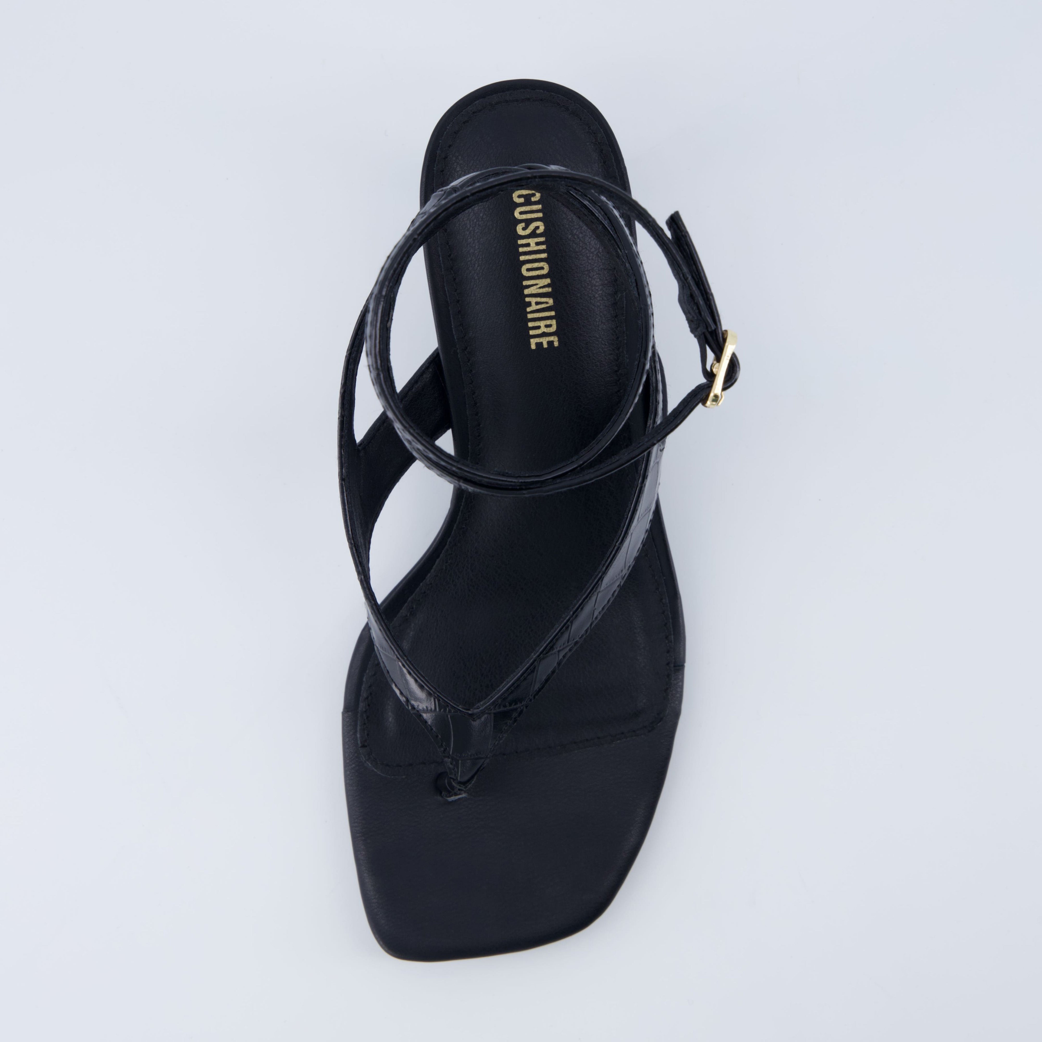 Martini Strappy Kitten Heel Sandal Black