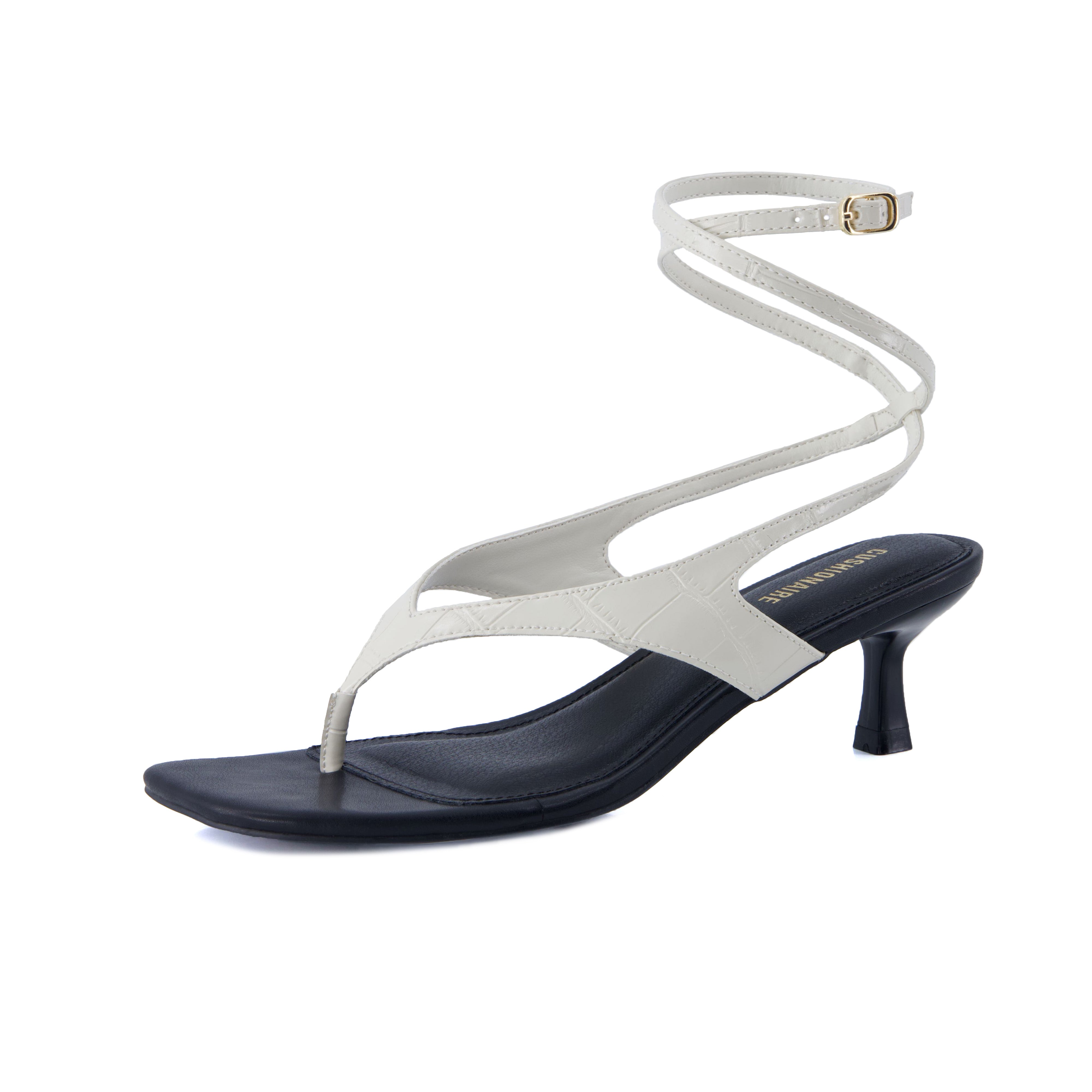 Martini Strappy Kitten Heel Sandal Ivory