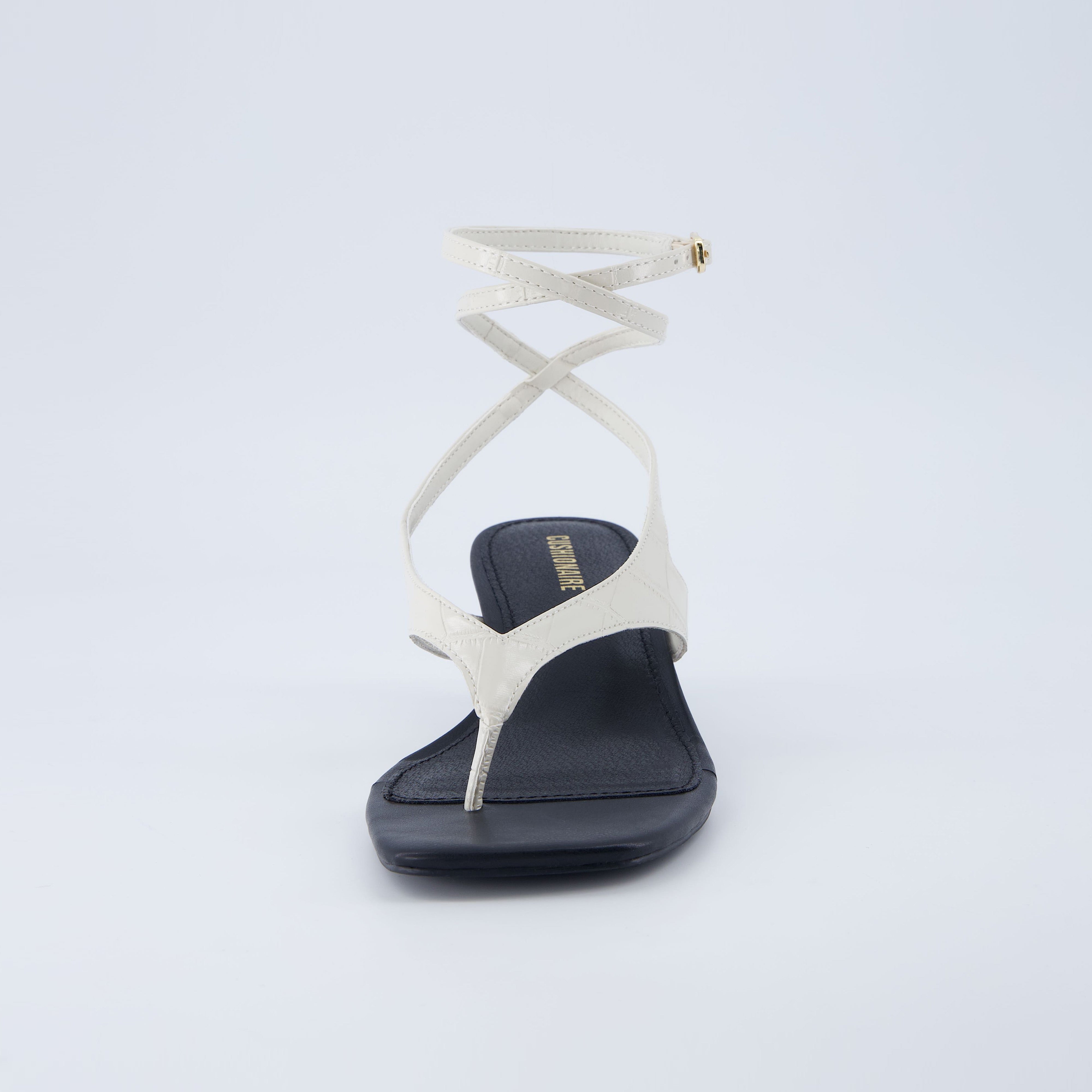 Martini Strappy Kitten Heel Sandal Ivory