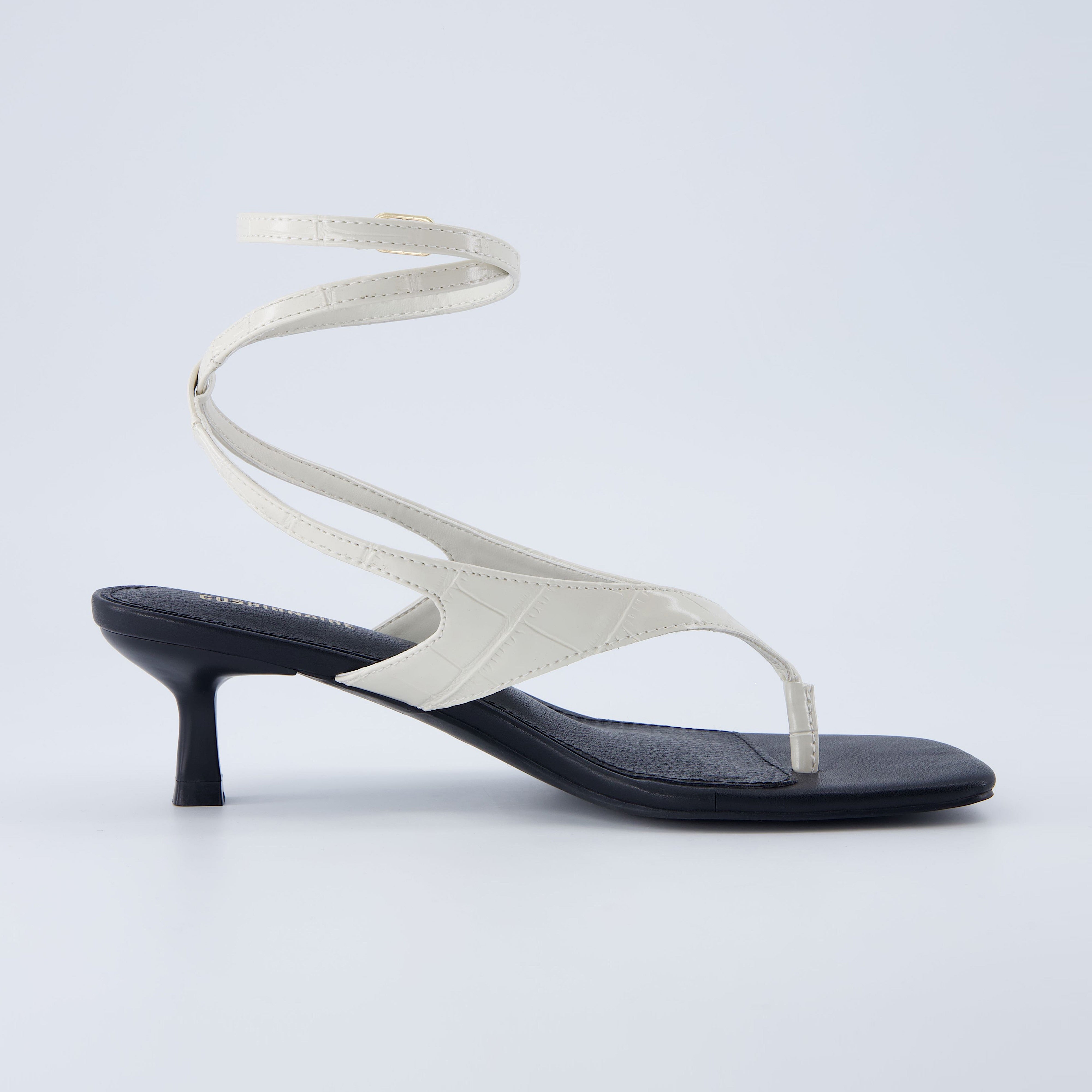 Martini Strappy Kitten Heel Sandal Ivory