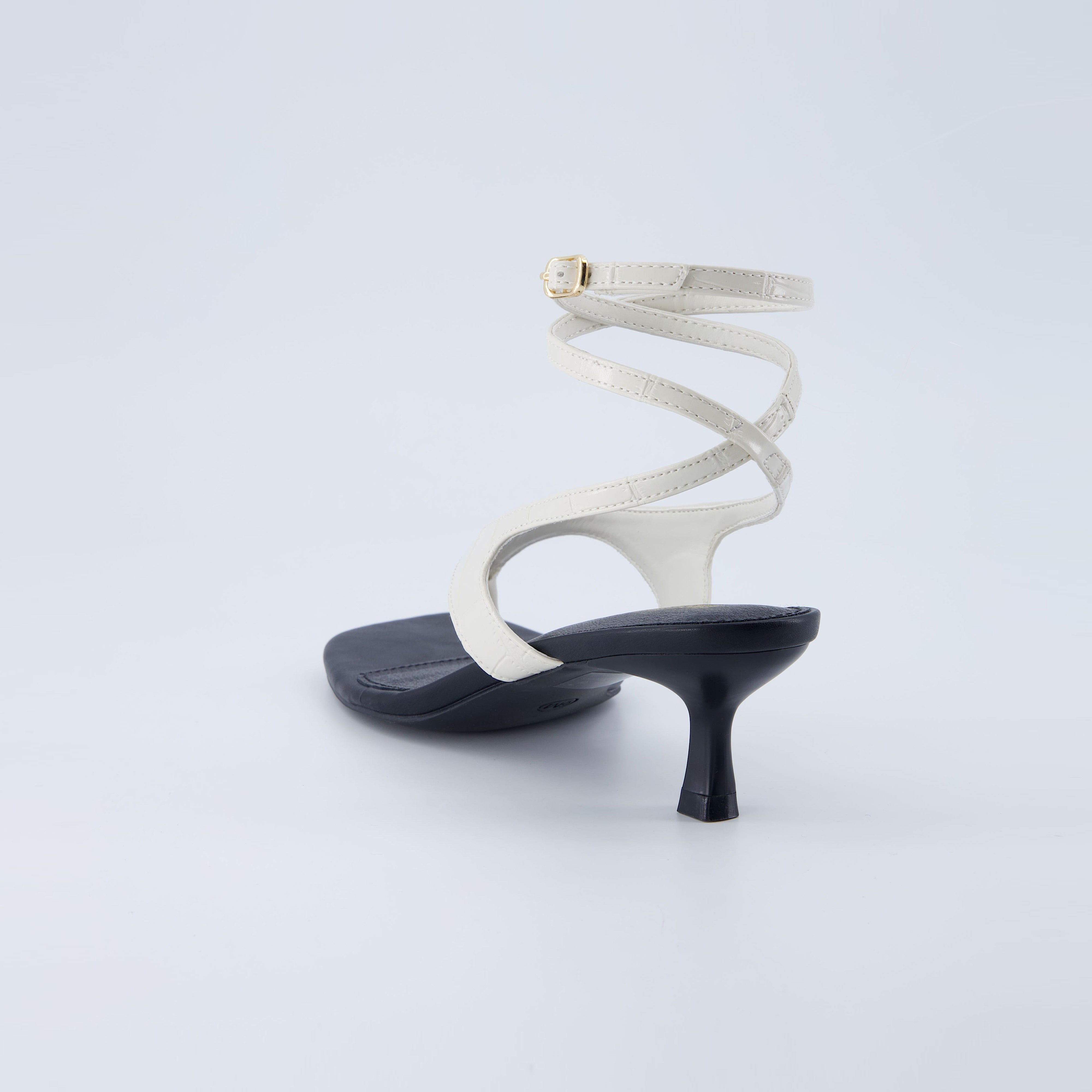 Martini Strappy Kitten Heel Sandal Ivory