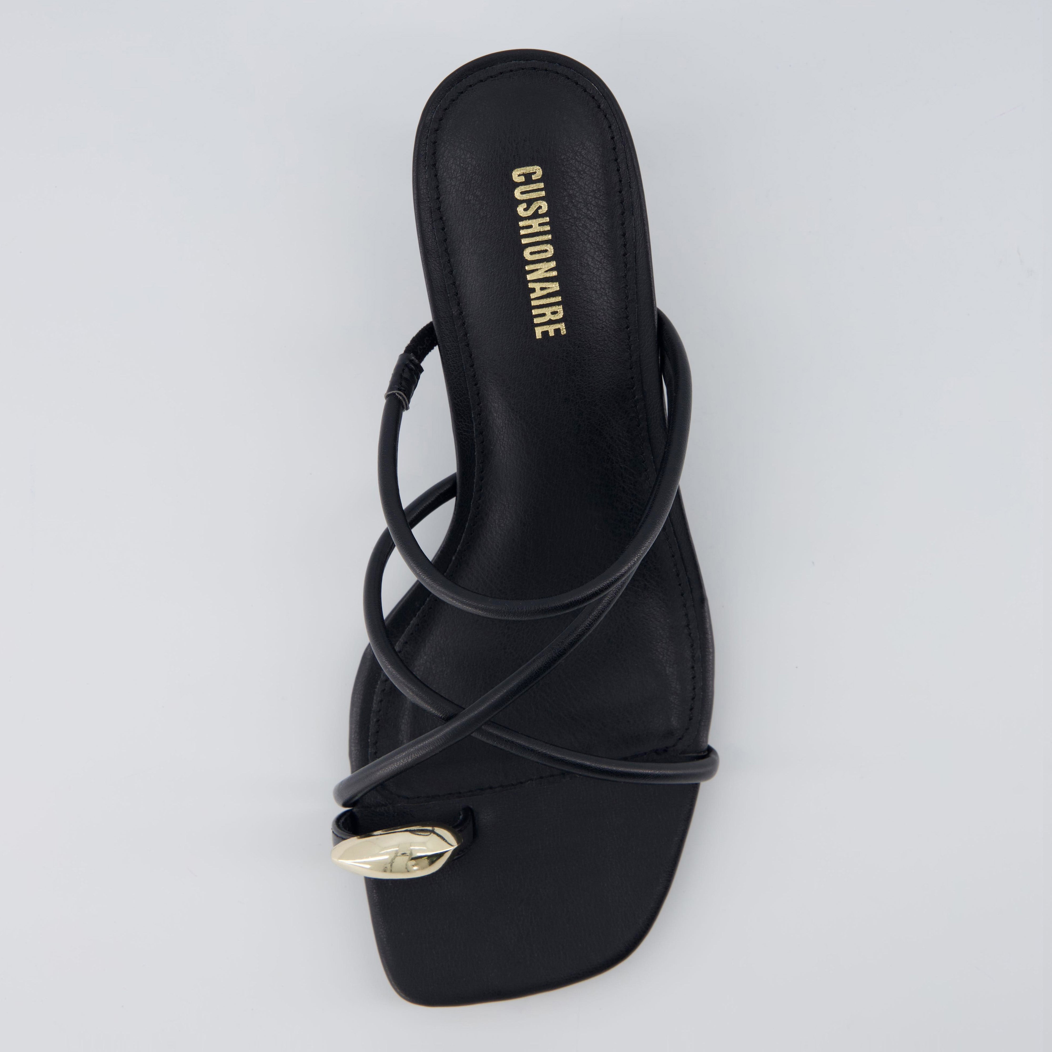 Maui Kitten Heel Sandals Black