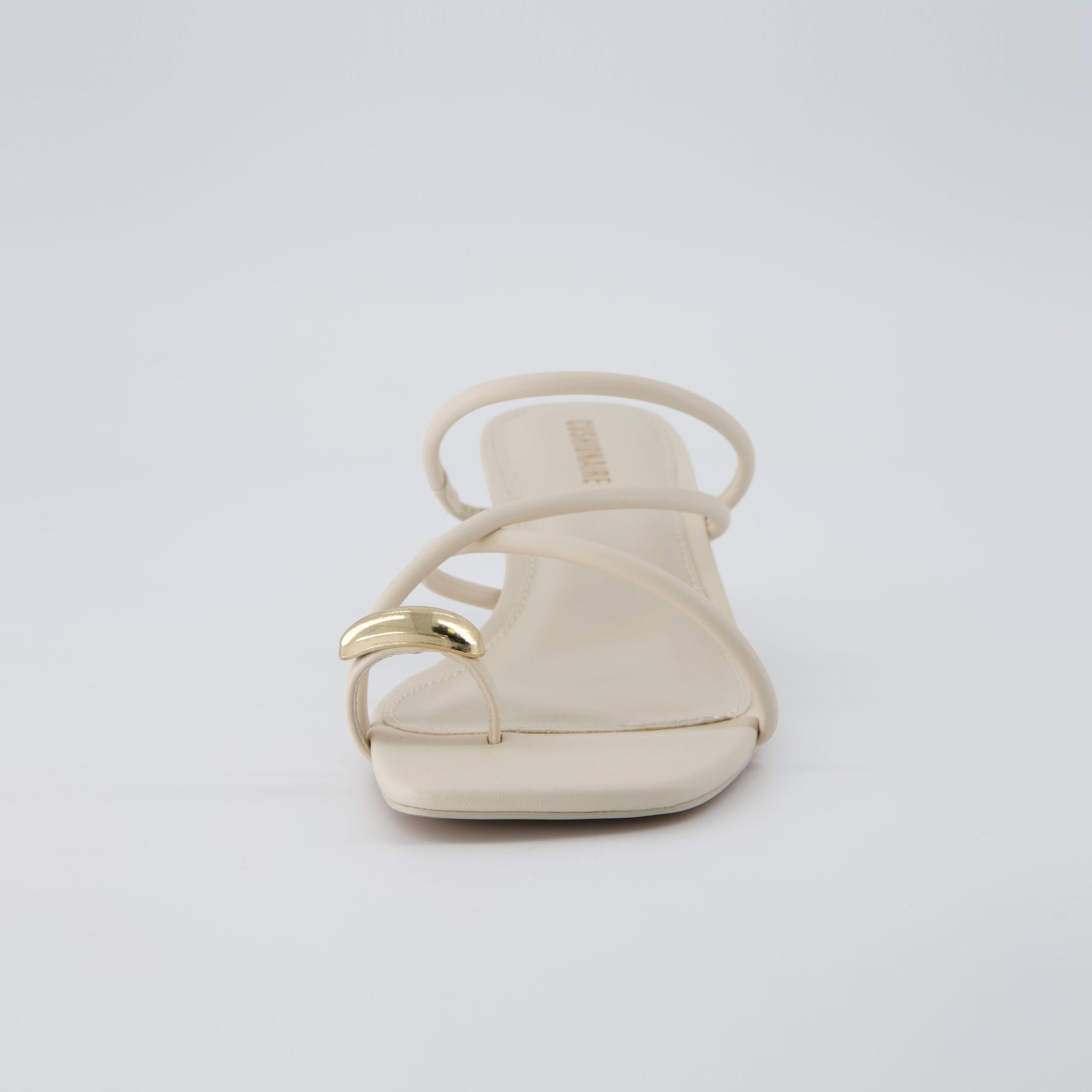 Maui Kitten Heel Sandals Cream