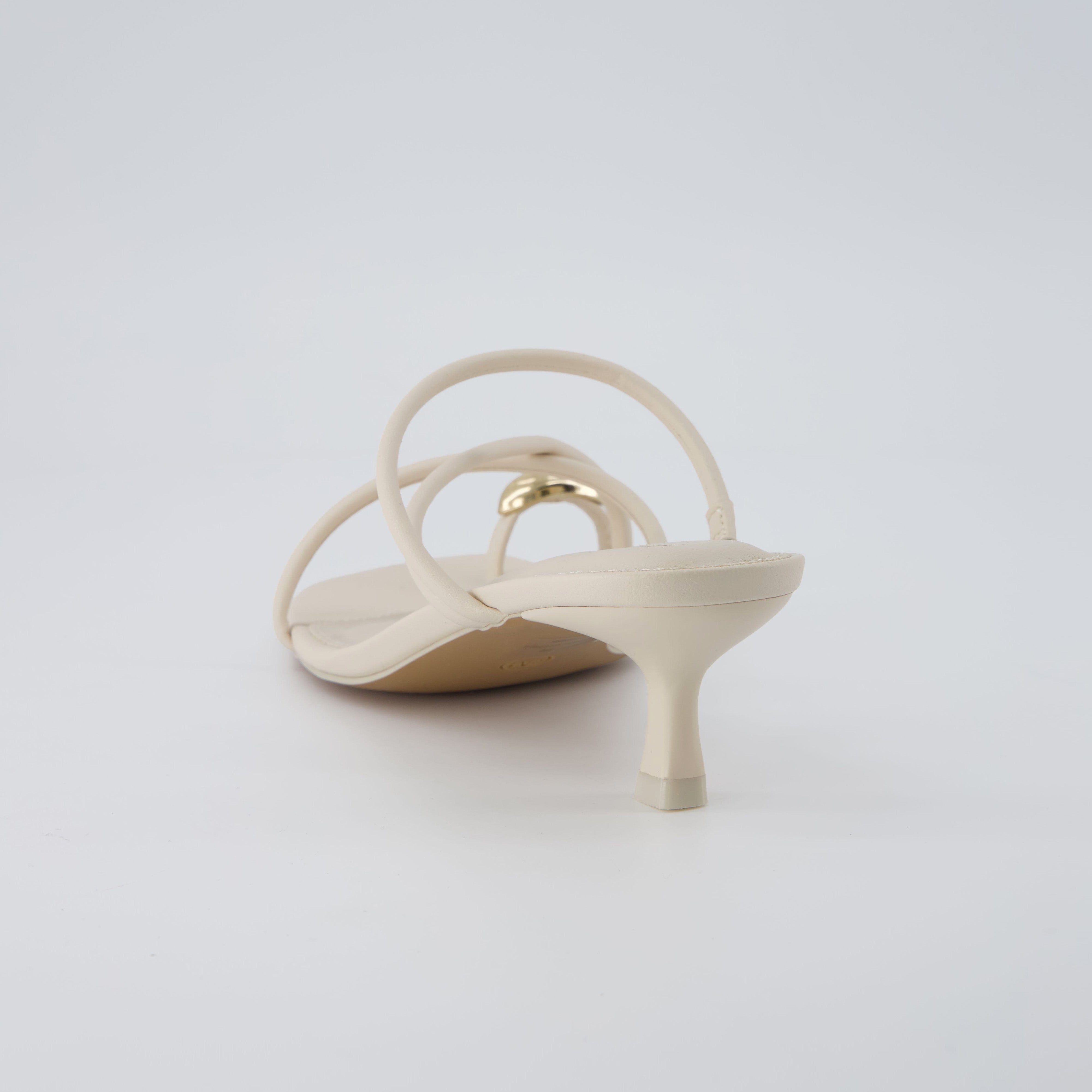 Maui Kitten Heel Sandals Cream