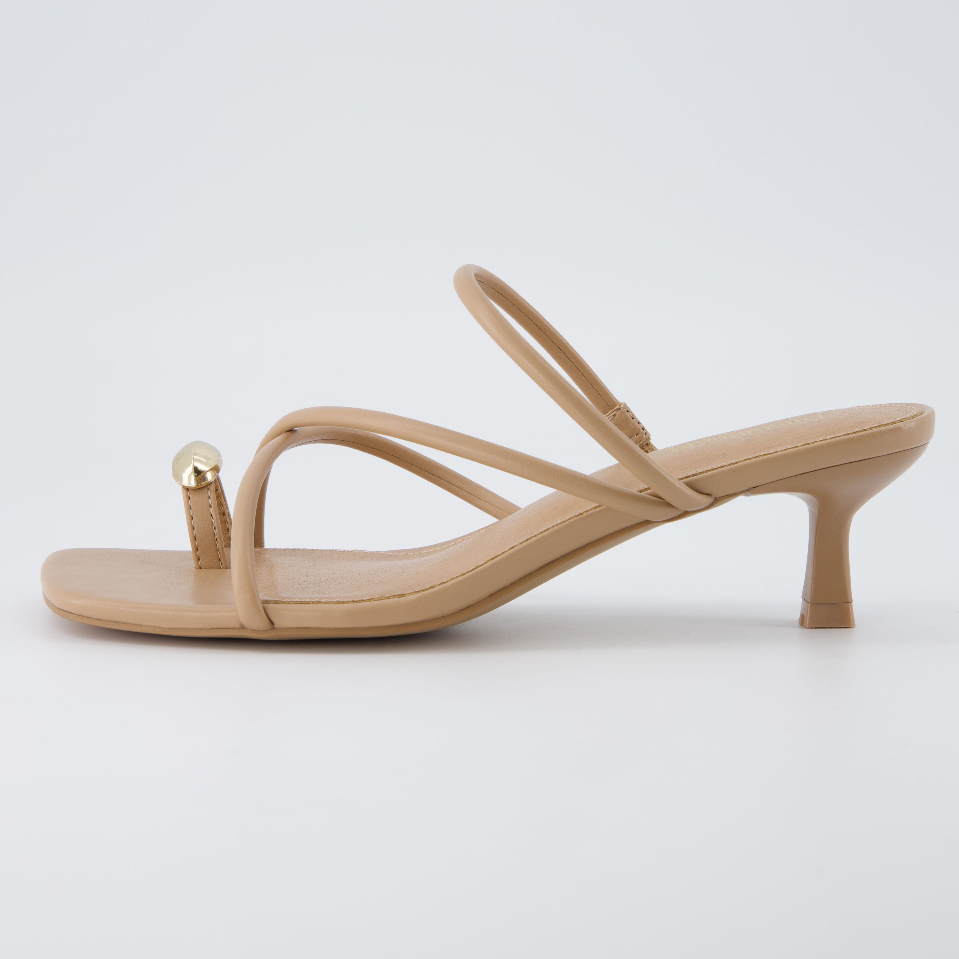 Maui Kitten Heel Sandals Tan