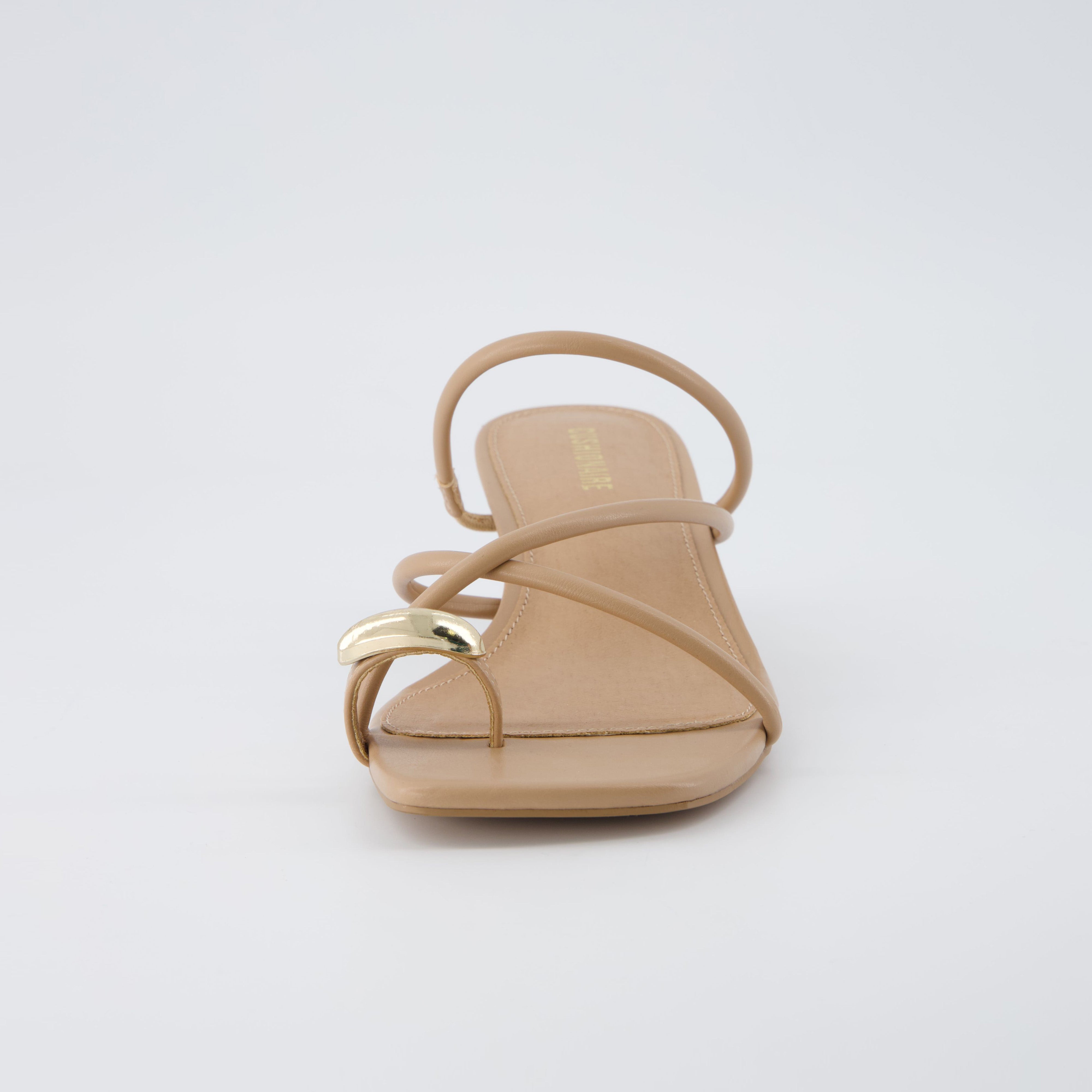 Maui Kitten Heel Sandals Tan