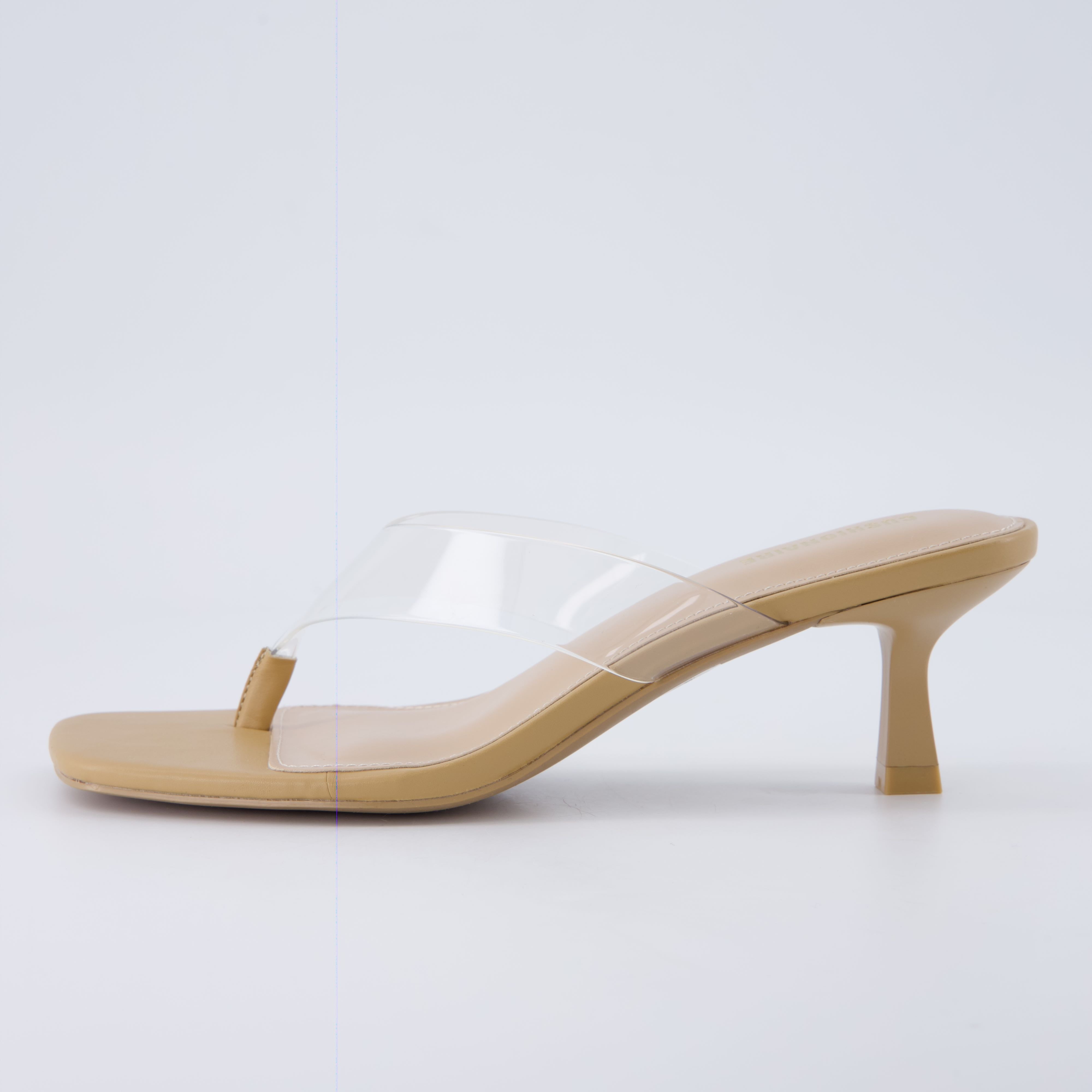Mezzo Clear Strap Kitten Heels Clear