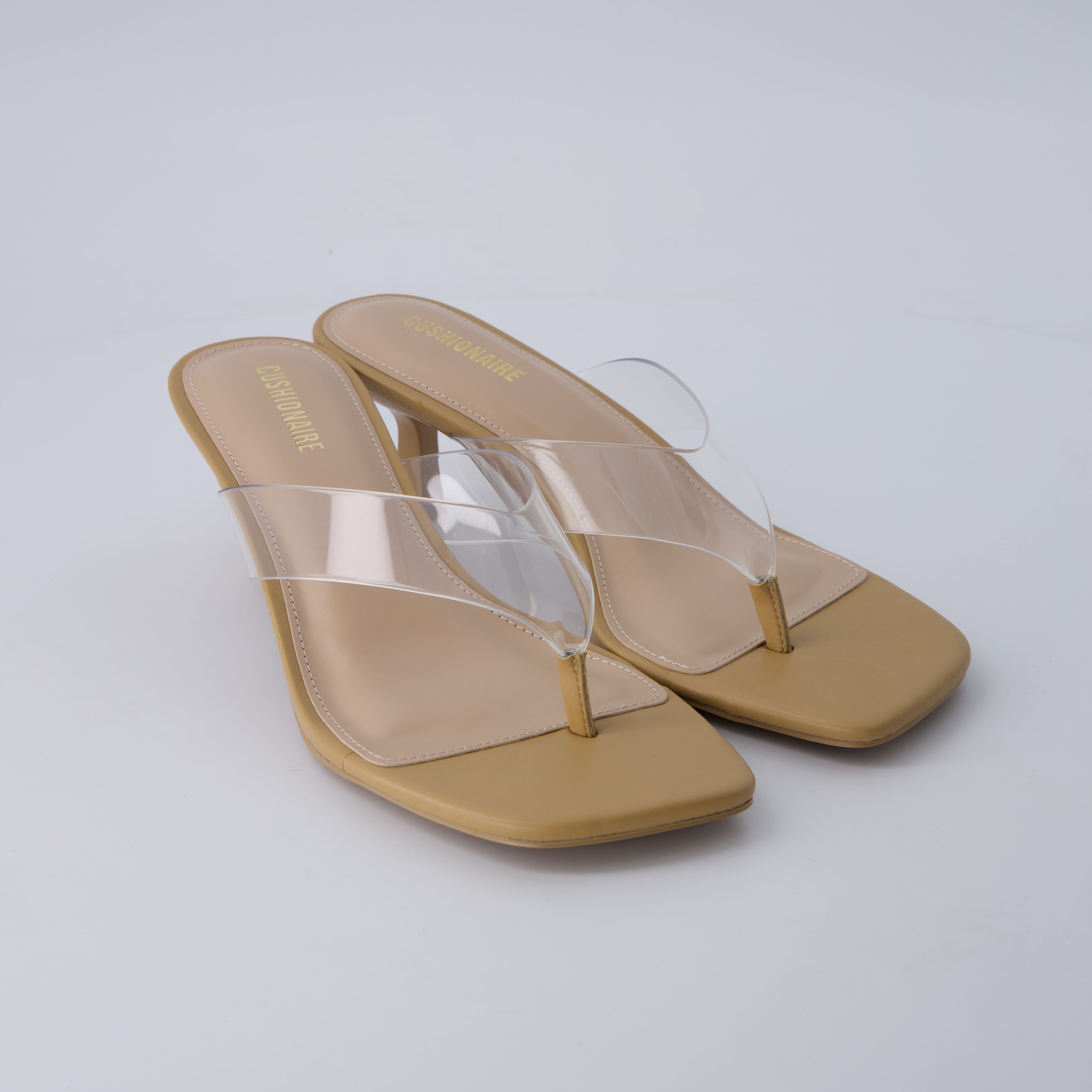 Mezzo Clear Strap Kitten Heels Clear