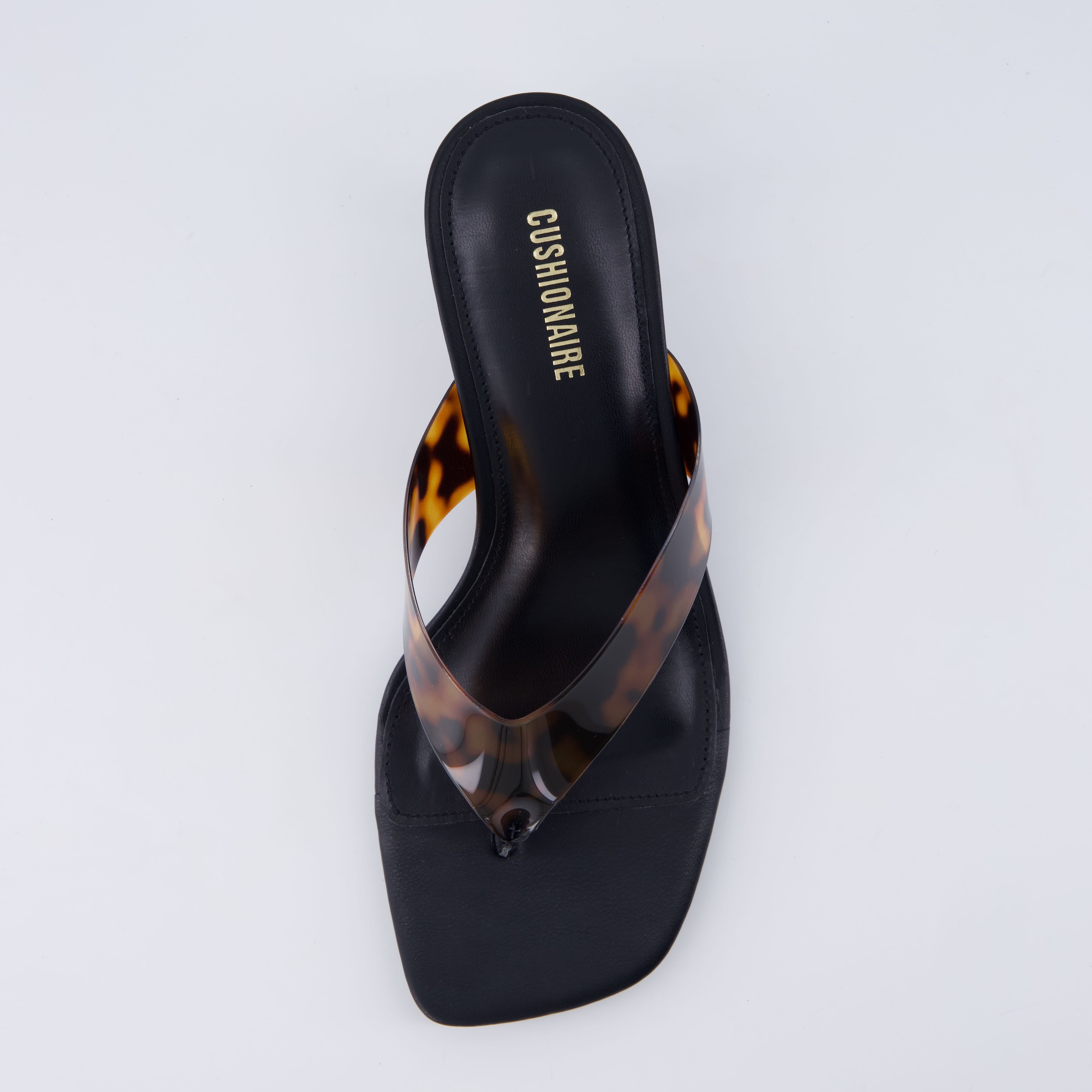 Mezzo Clear Strap Kitten Heels Tortoise
