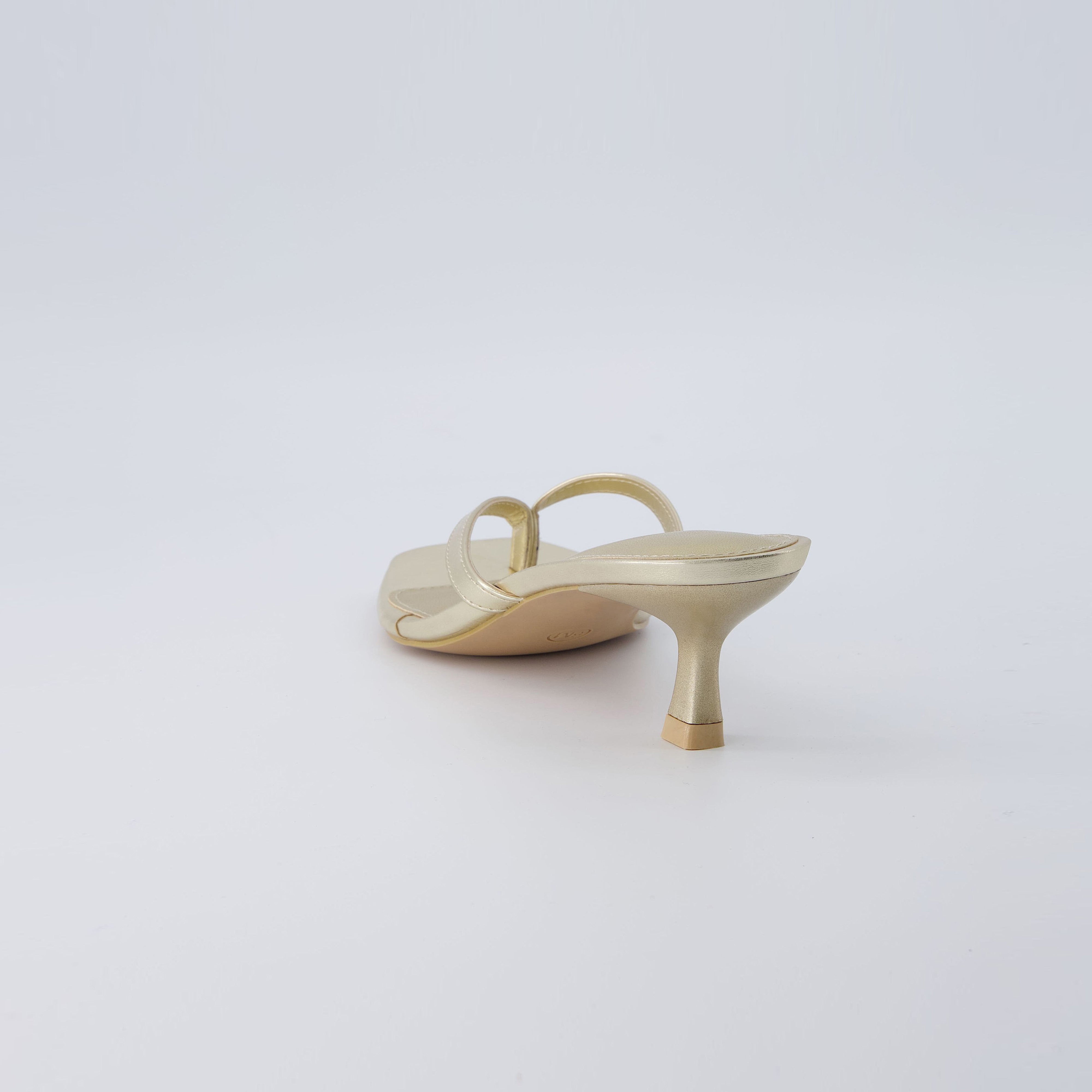 Miami Kitten Heel Sandals Gold