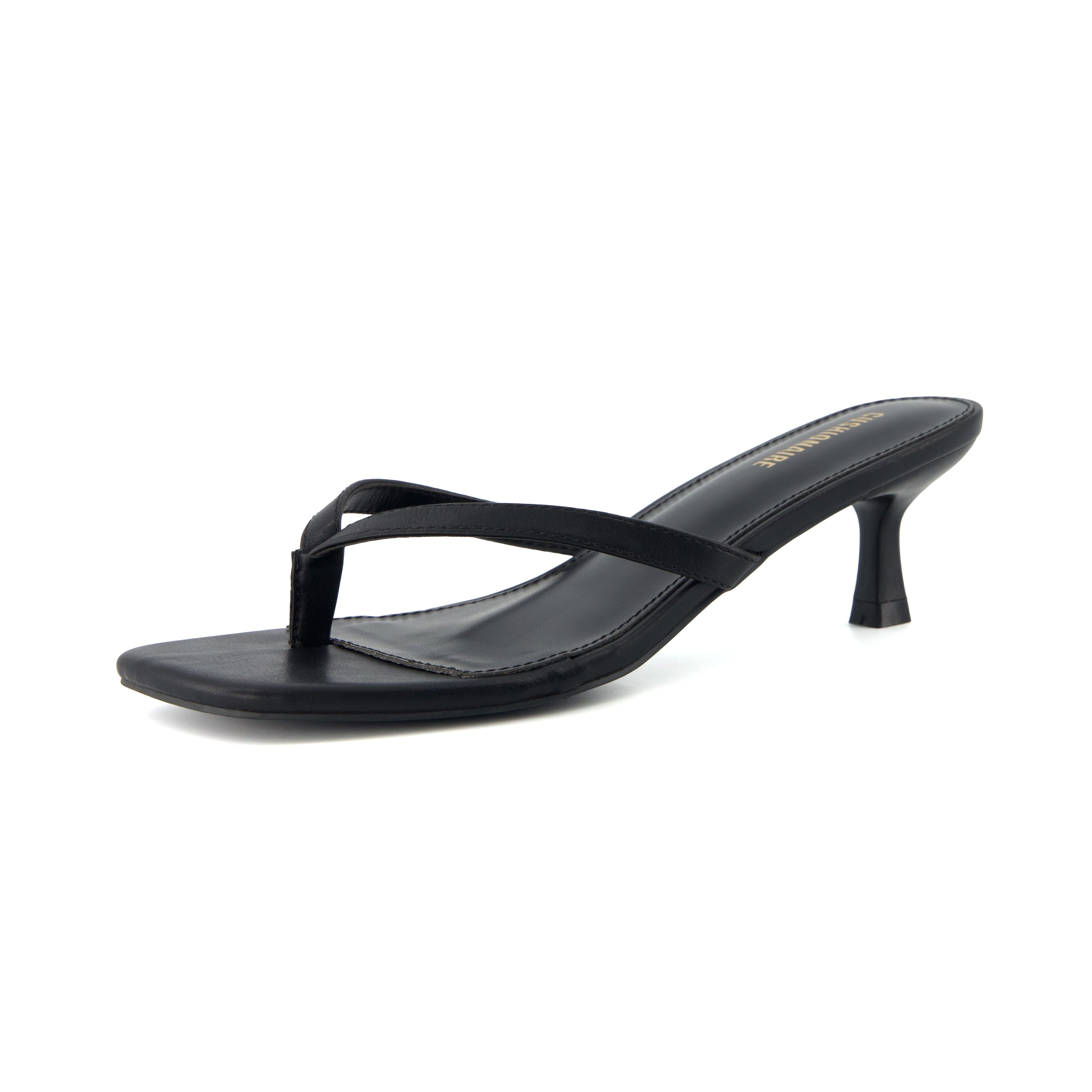 Miami Kitten Heel Sandals Ebony