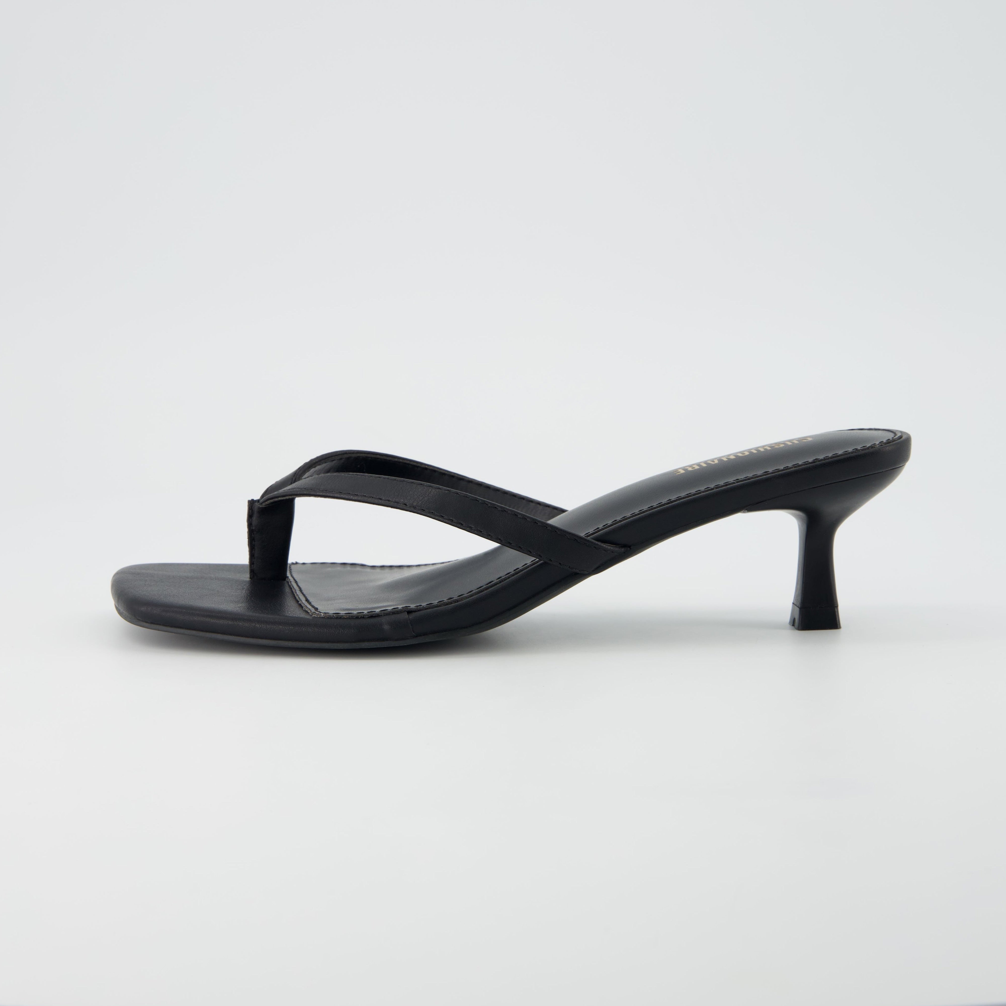 Miami Kitten Heel Sandals Ebony