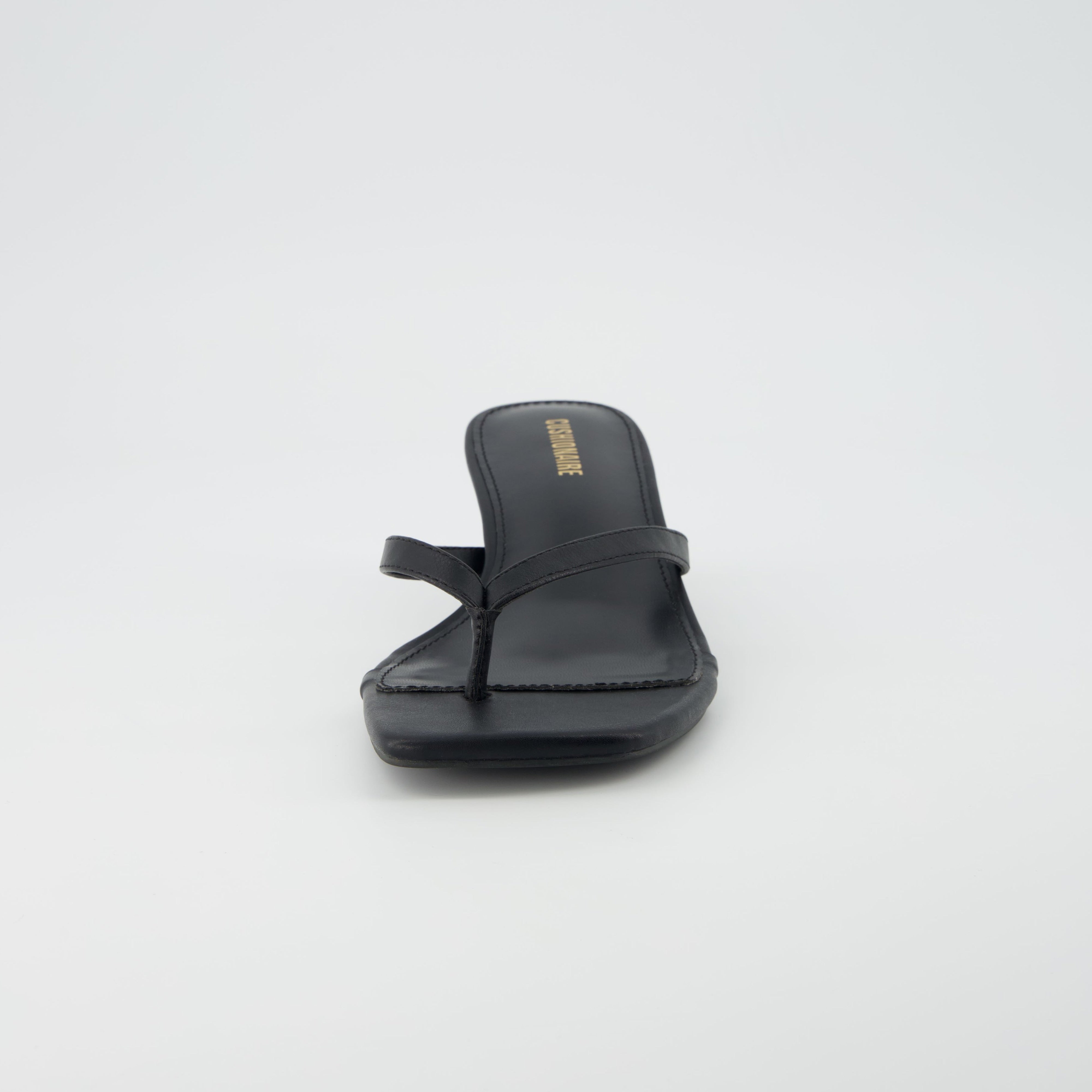 Miami Kitten Heel Sandals Ebony