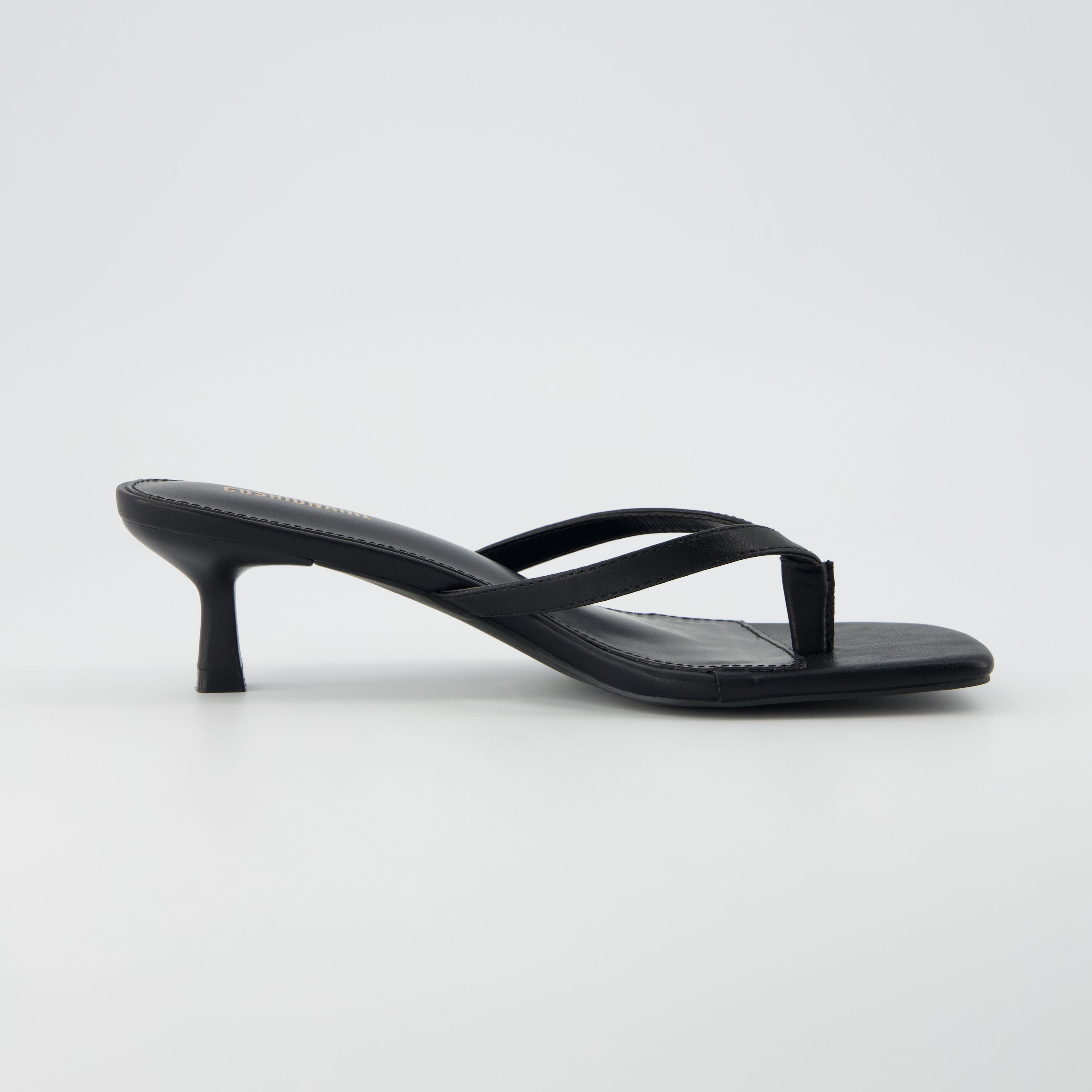Miami Kitten Heel Sandals Ebony