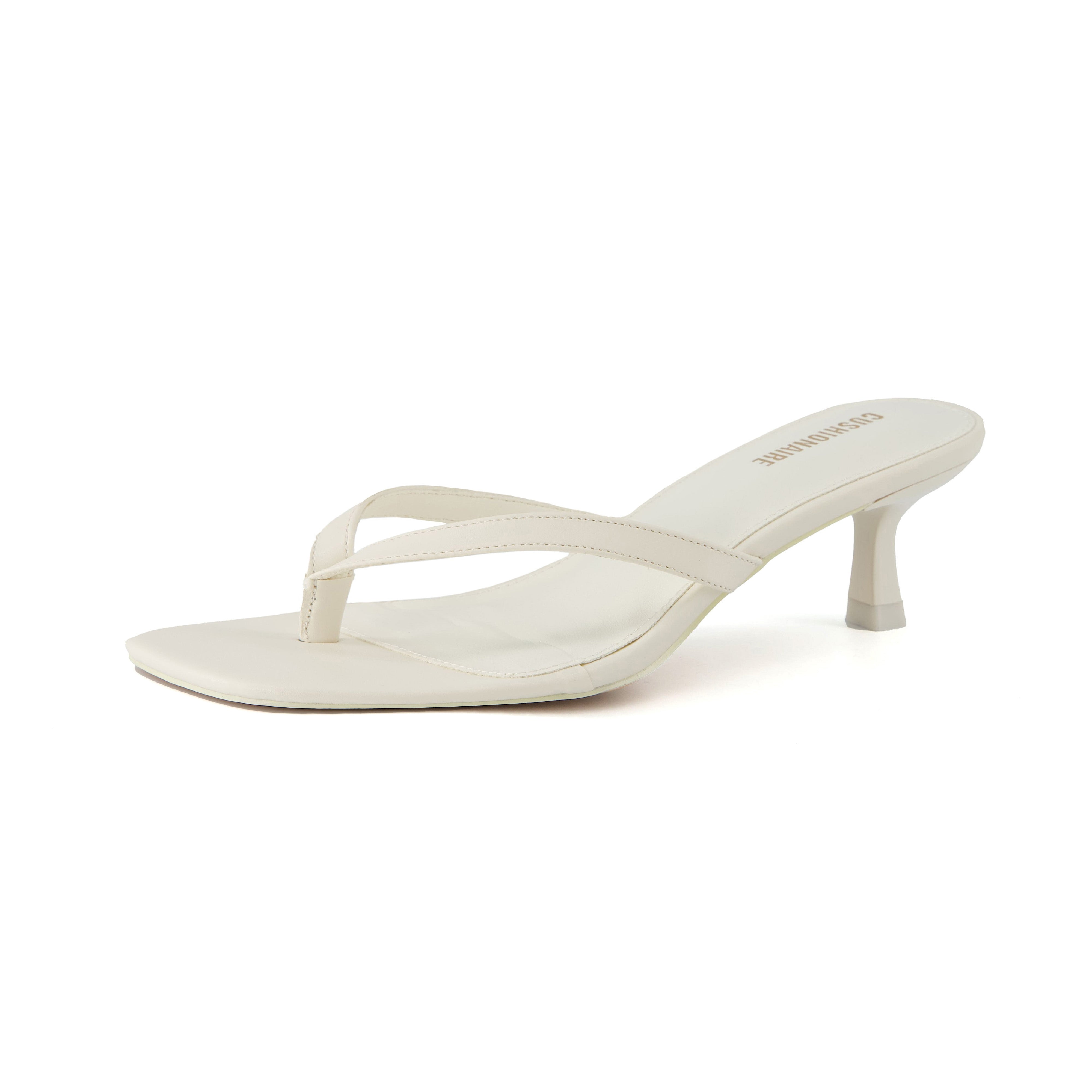 Miami Kitten Heel Sandals Ivory