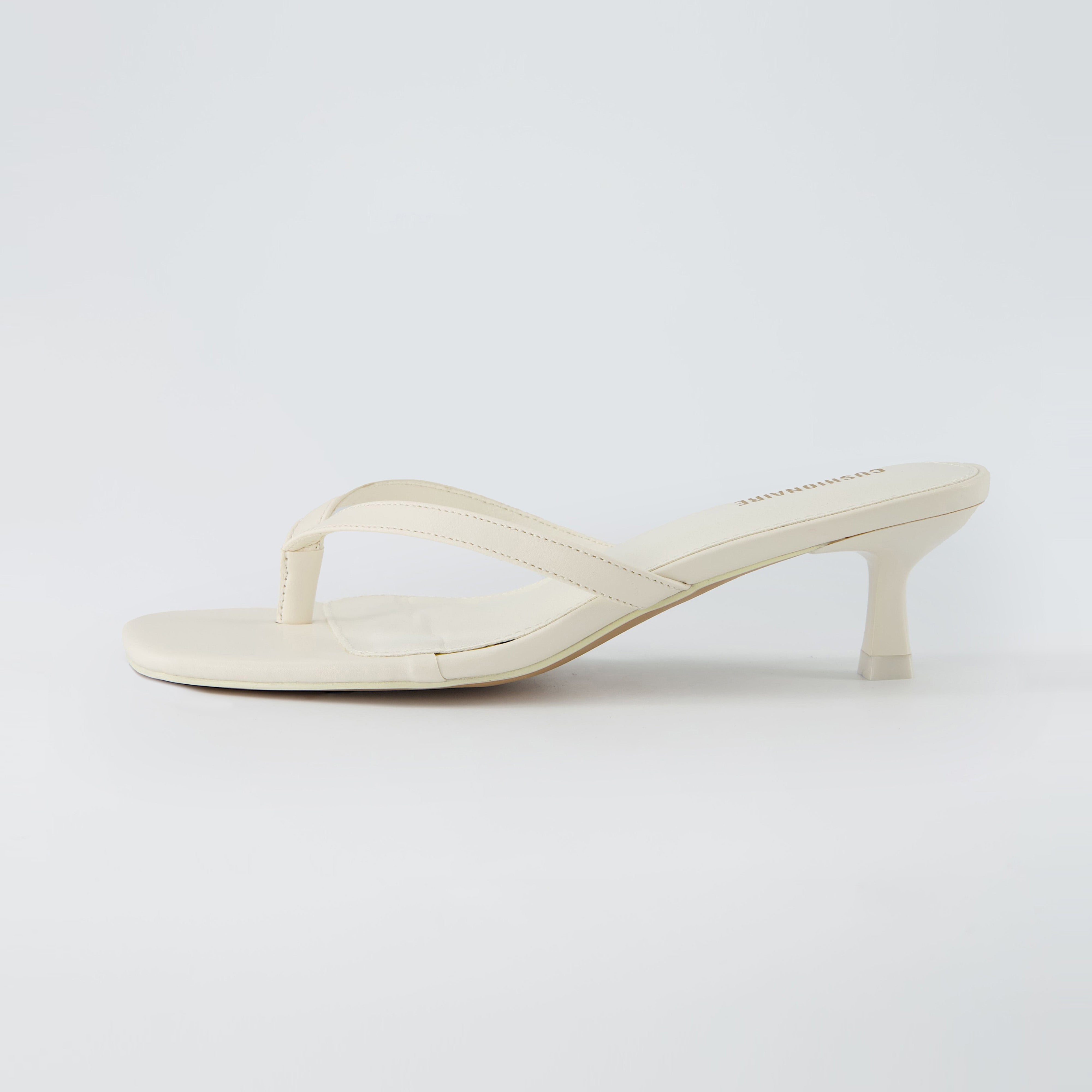 Miami Kitten Heel Sandals Ivory