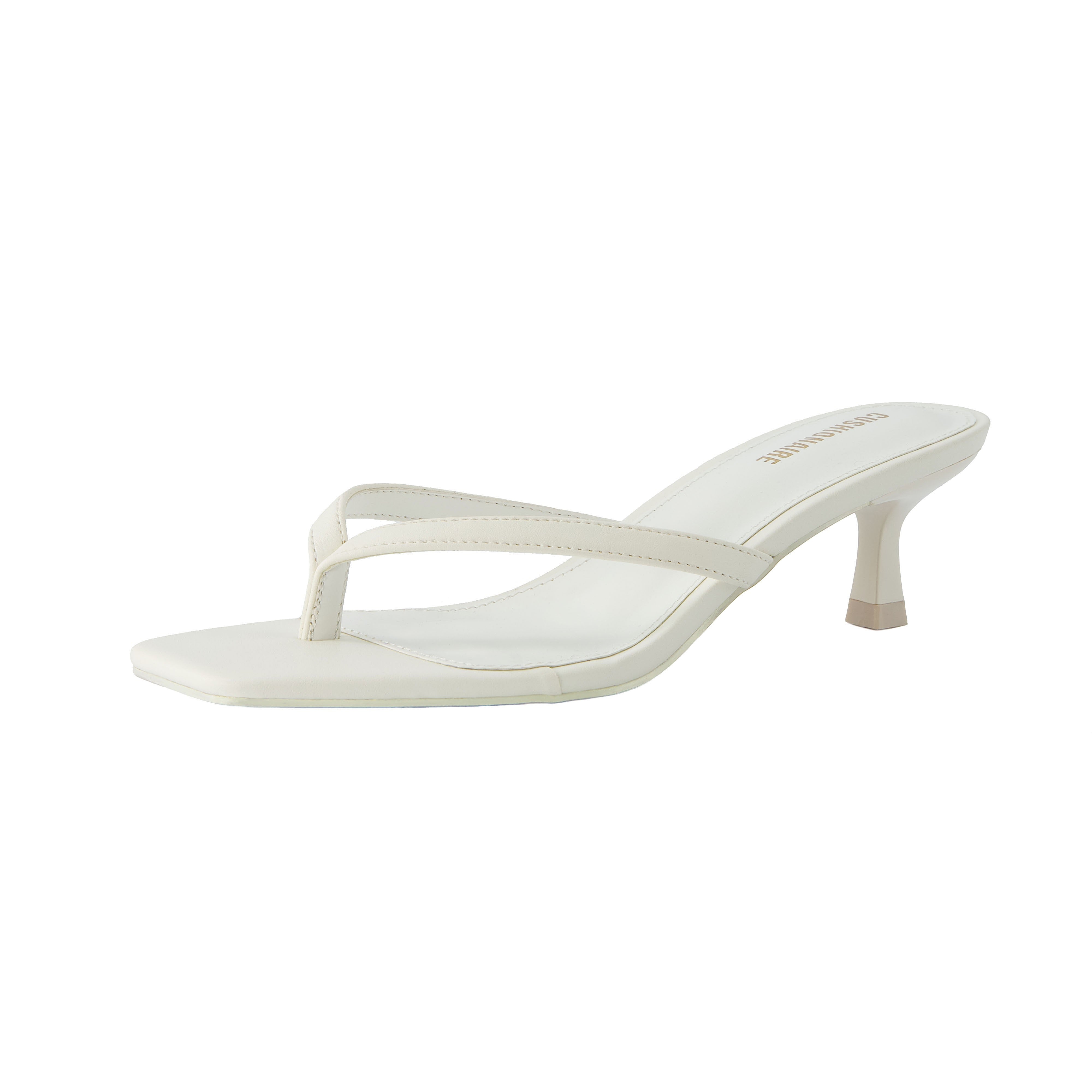 Miami Kitten Heel Sandals Cream