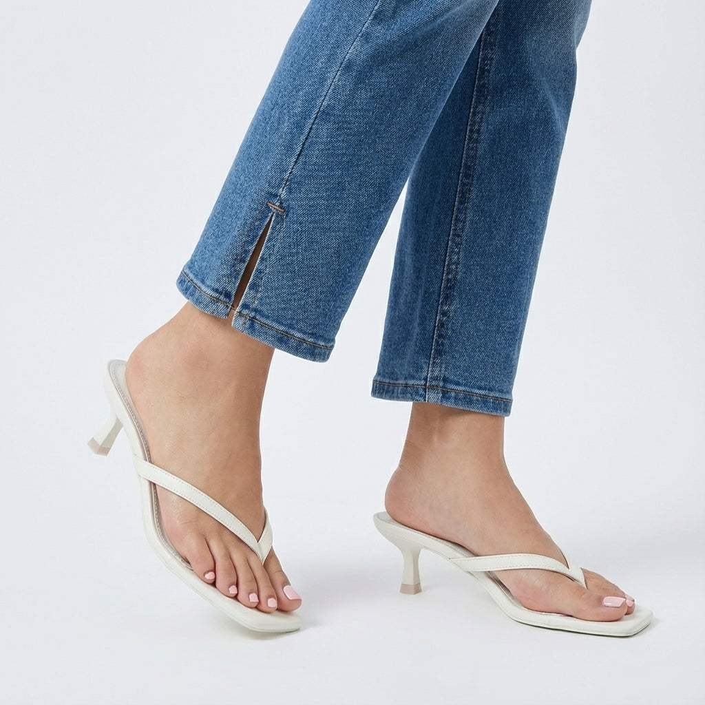 Miami Kitten Heel Sandals Gold