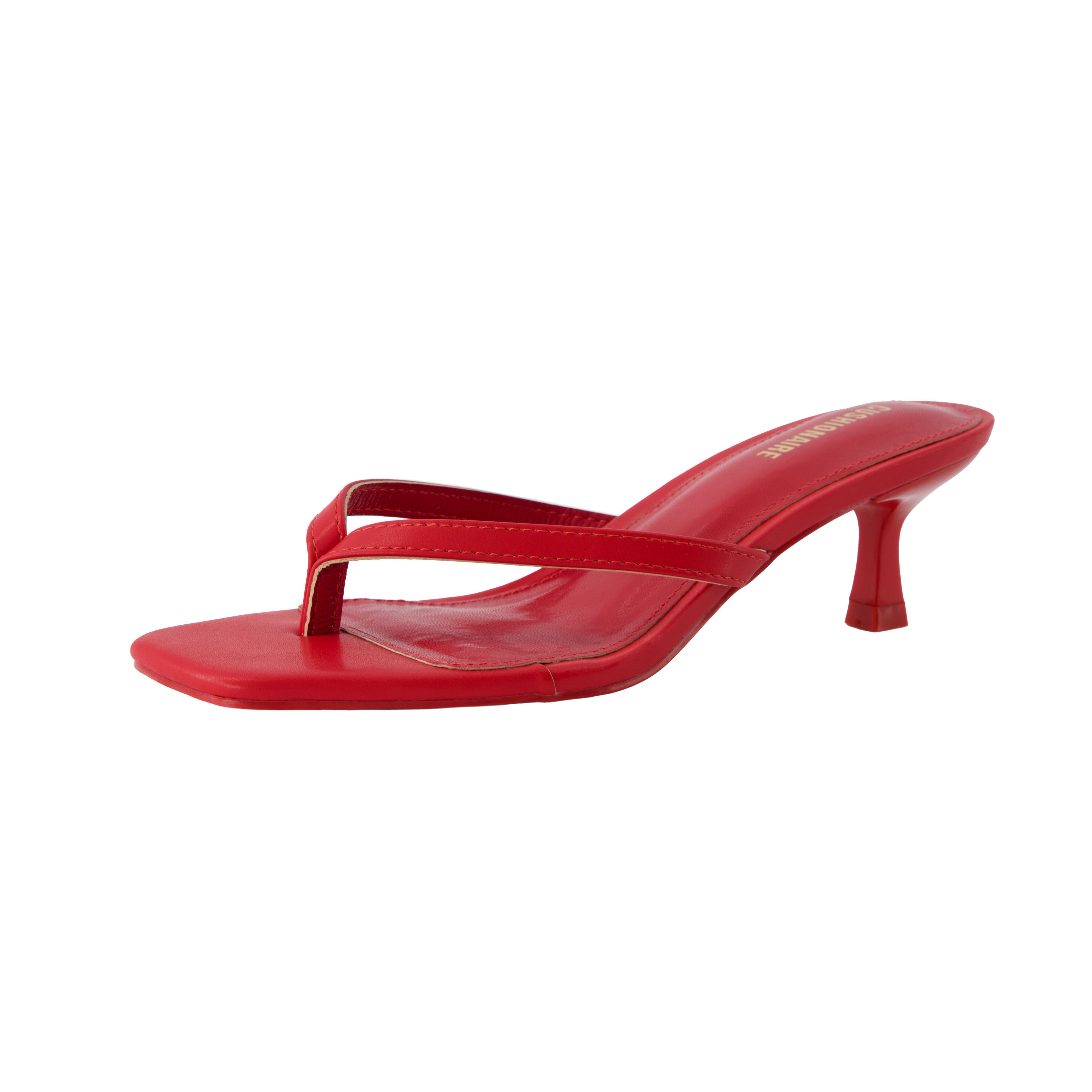 Miami Kitten Heel Sandals Red