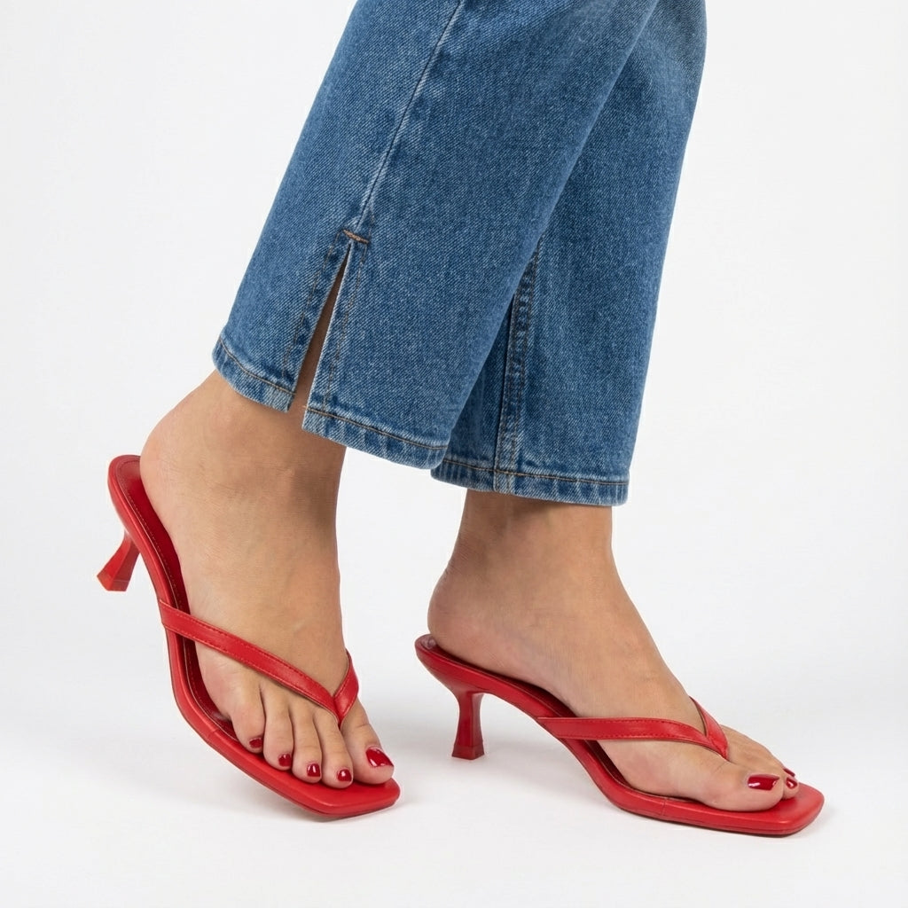 Miami Kitten Heel Sandals Gold