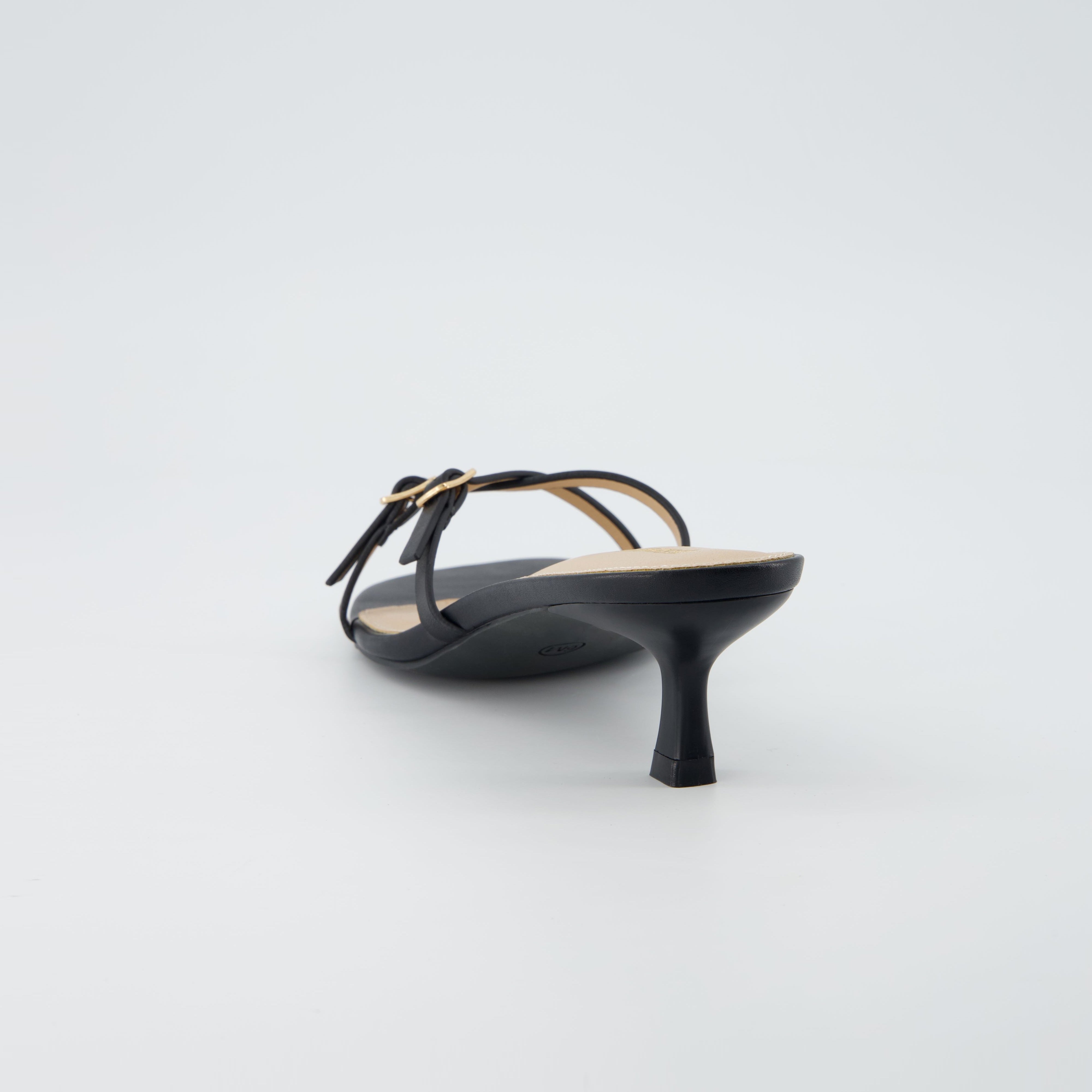 Milan Kitten Heel Sandals Black