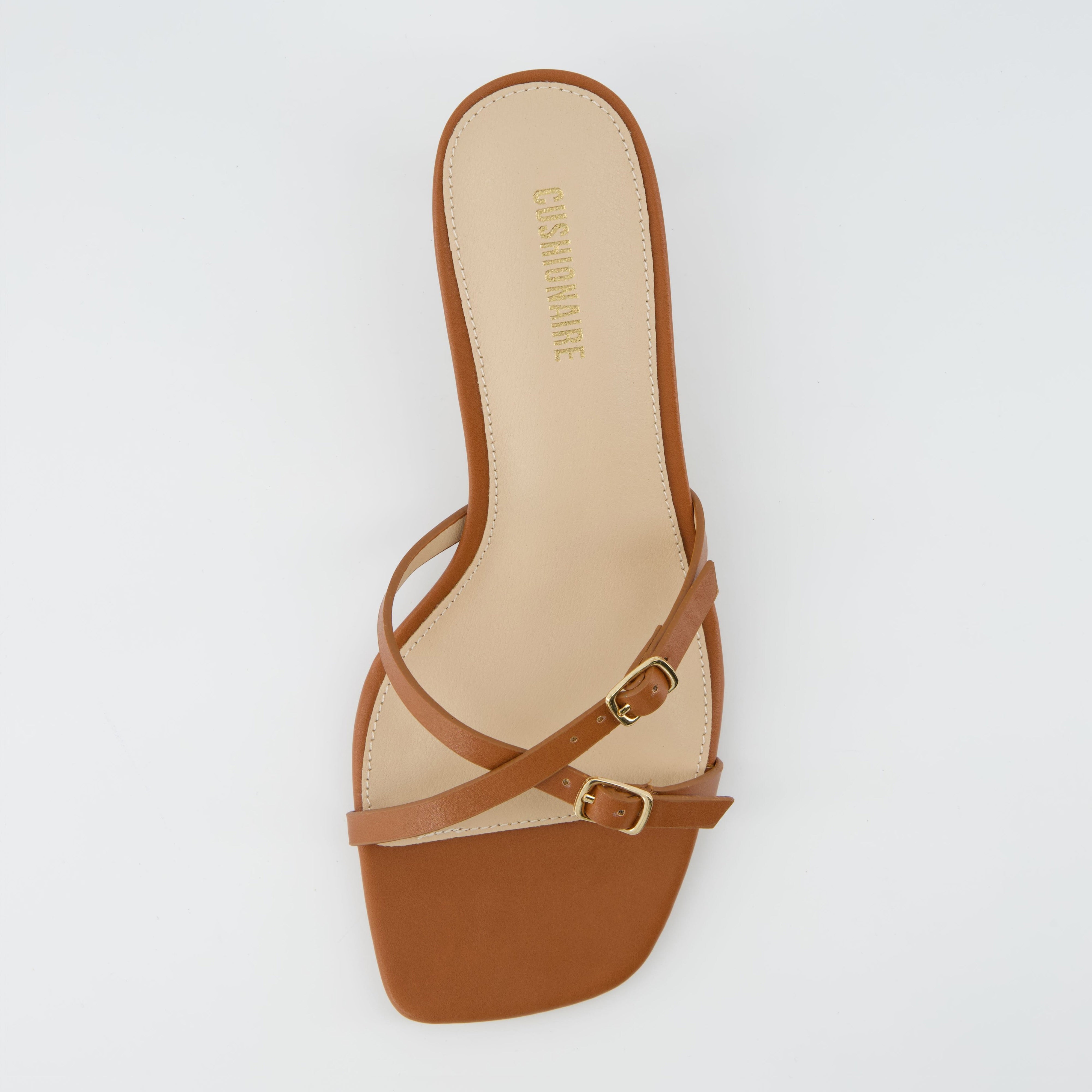 Milan Kitten Heel Sandals Whiskey