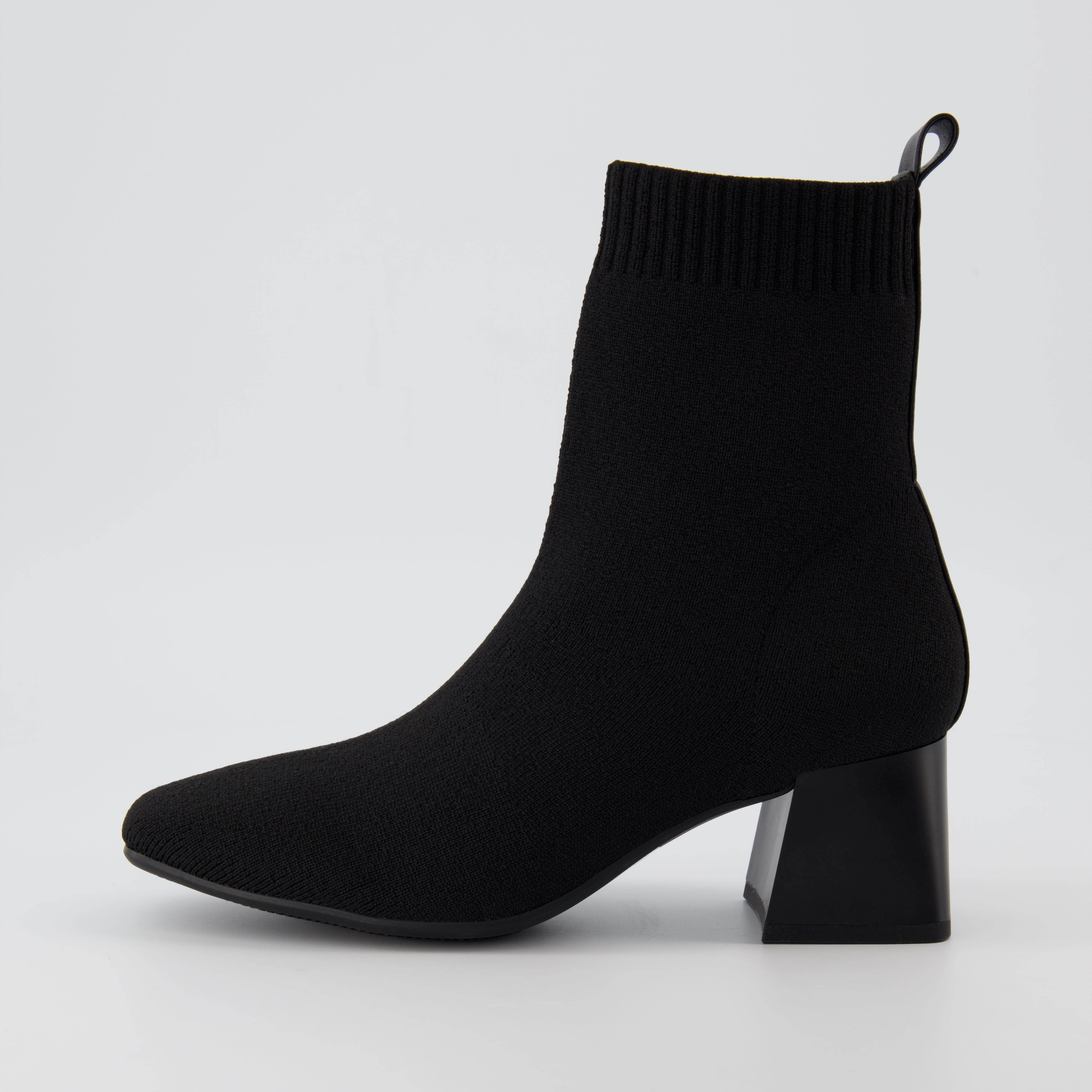 Milo Stretch Knit Boot Black