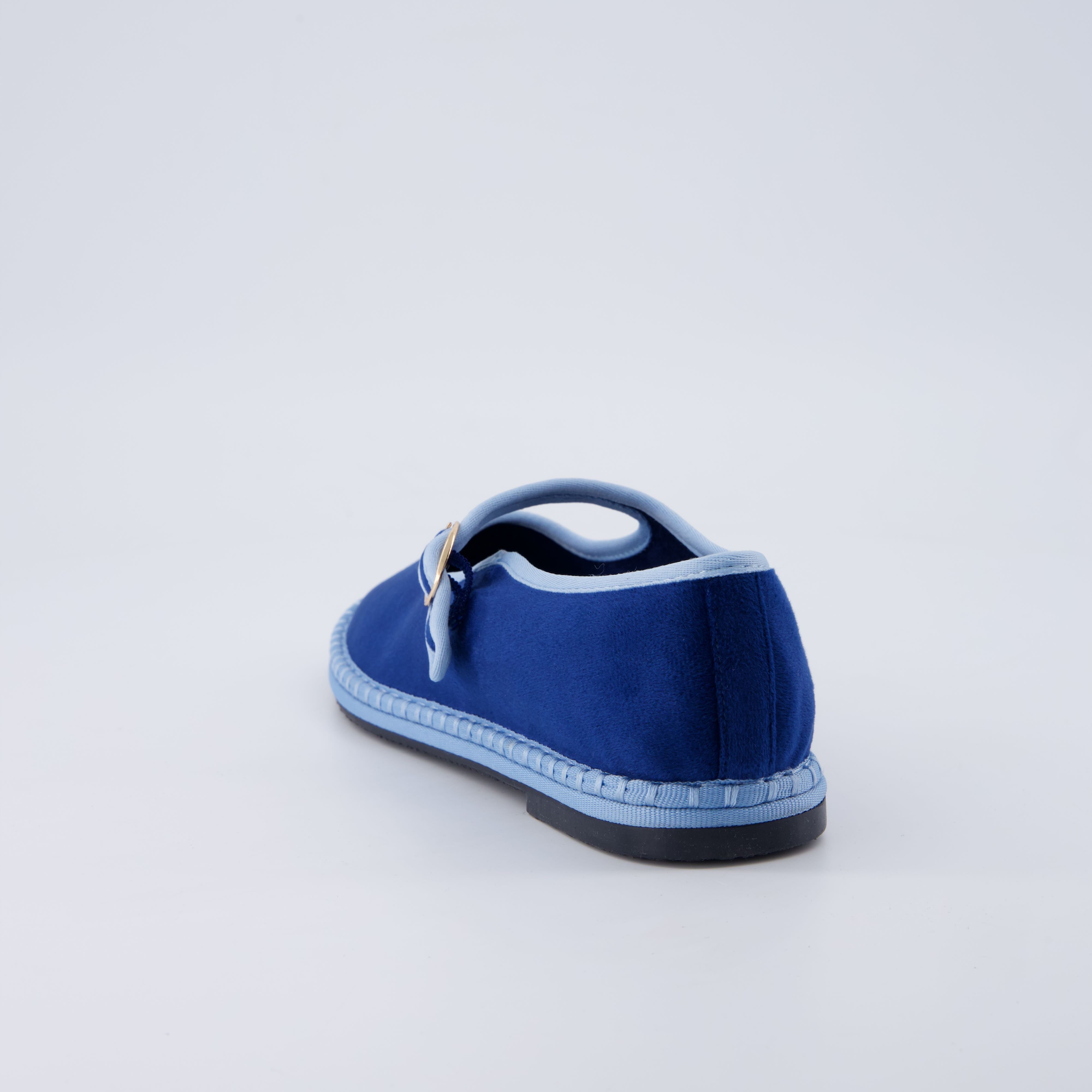 Missy Mary Jane Ballet Flats Blue Blue Fabric Medium