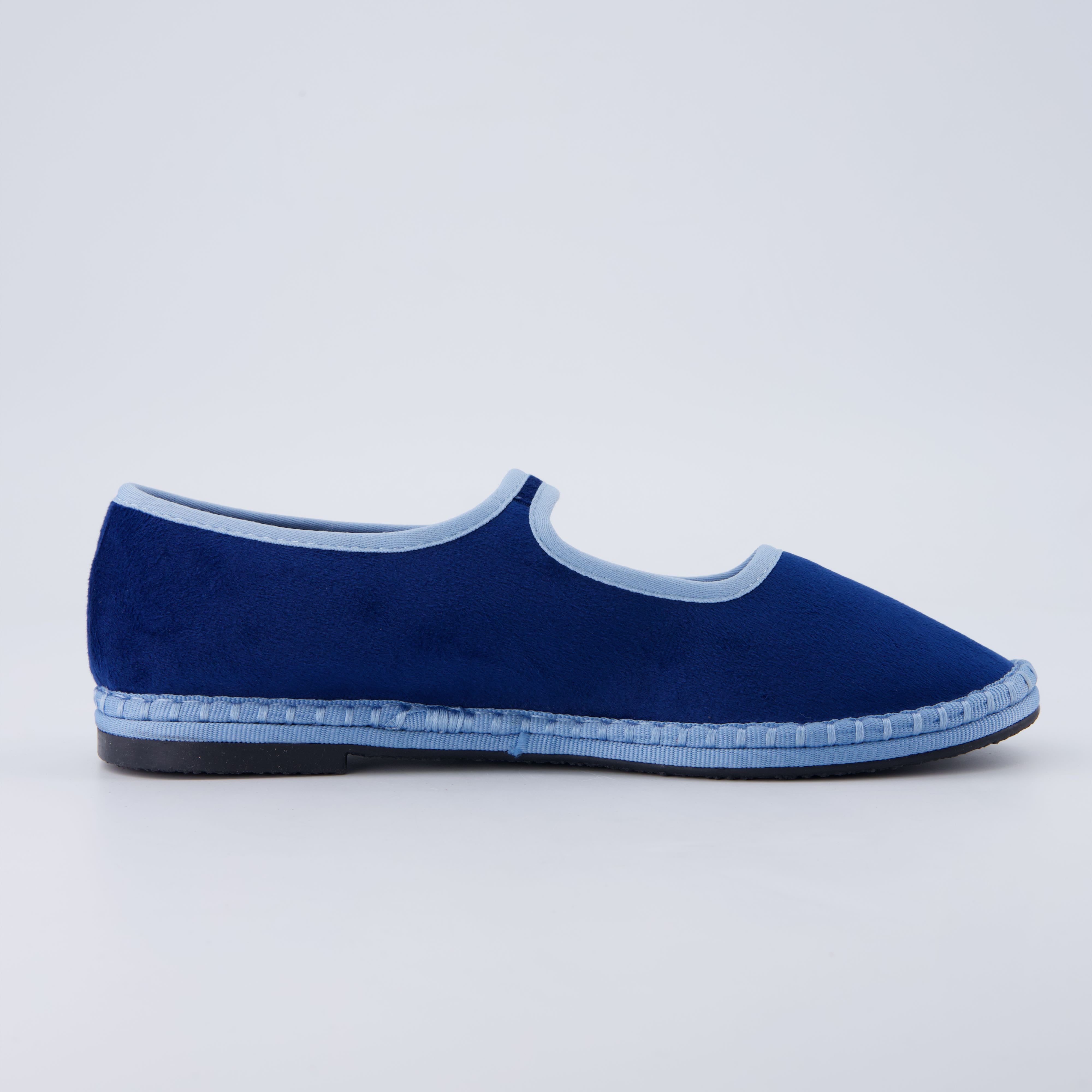 Missy Mary Jane Ballet Flats Blue Blue Fabric Medium