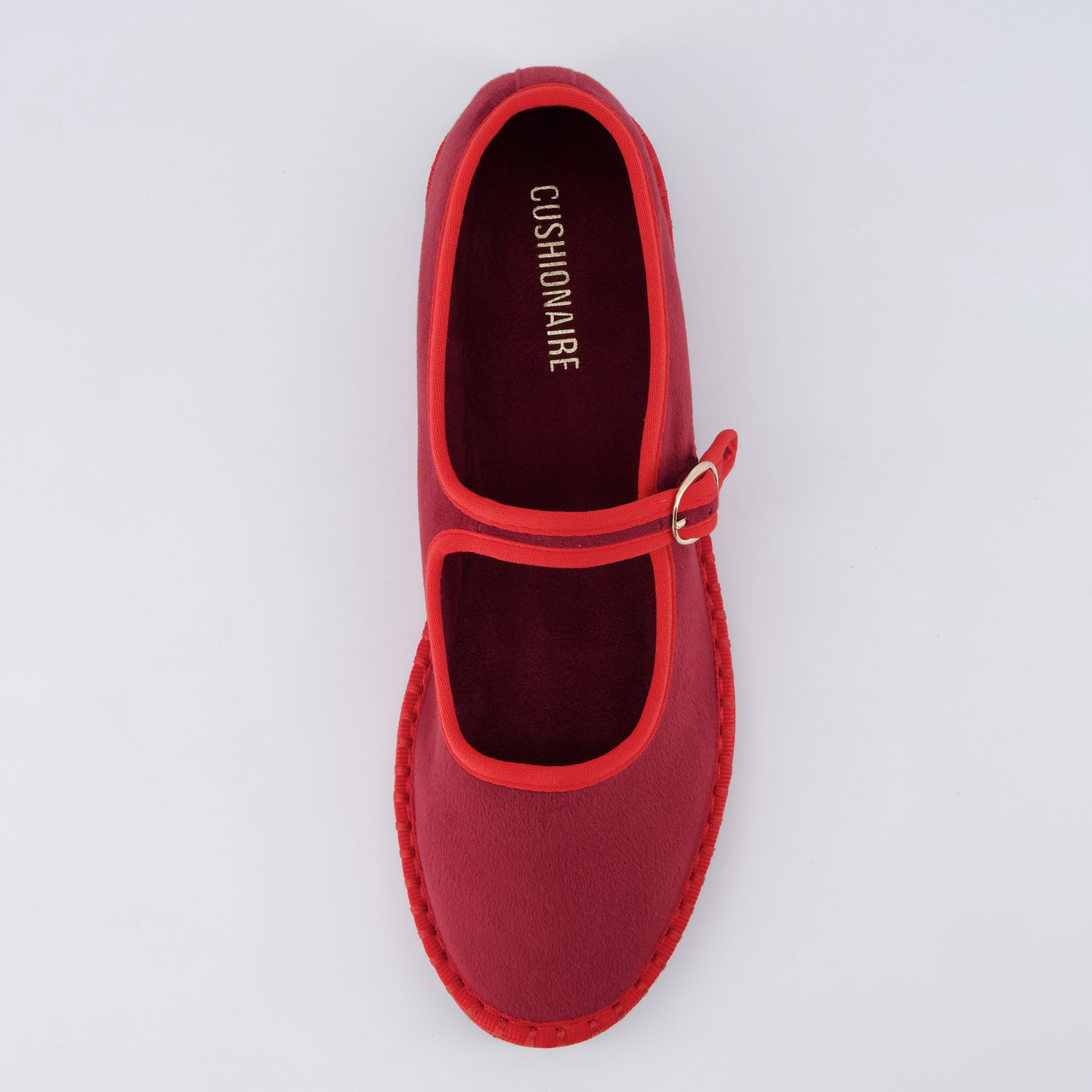 Missy Mary Jane Ballet Flats Red Red Fabric Medium