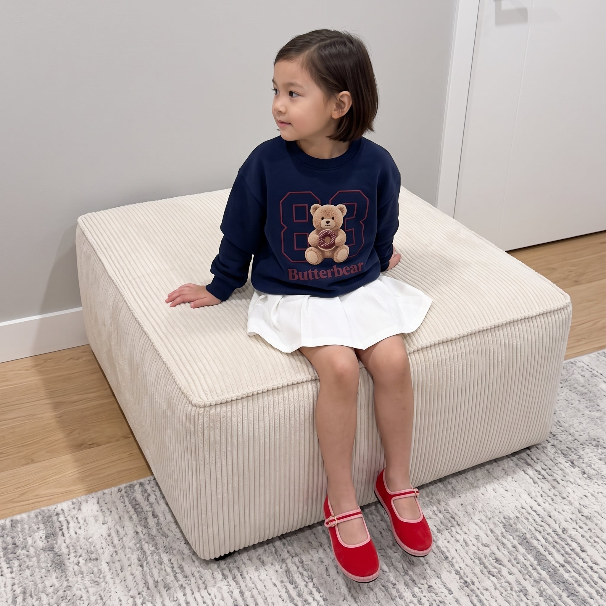 Missy Kids Mary Jane Flats Red Pink Medium